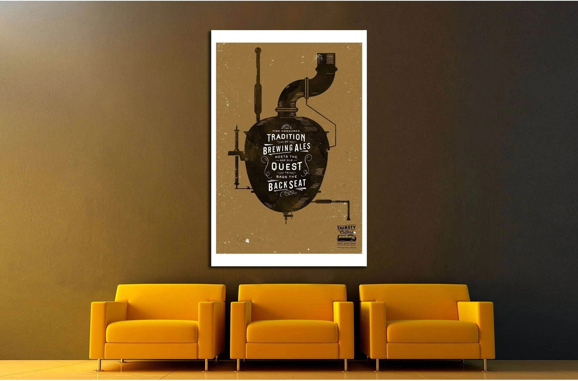Craft beer art №3412 Ready to Hang Canvas Print - Zellart Canvas Prints ALL_Products, Beer, s-3412