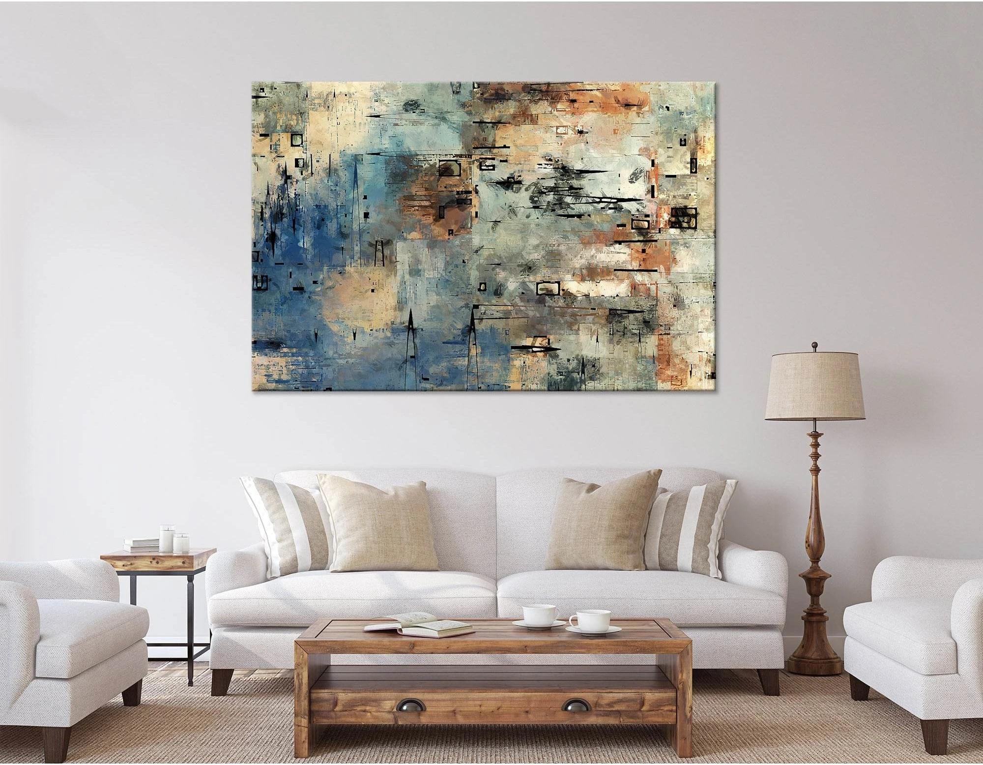 Creative Color Abstract №04338 Ready to Hang Canvas Print - Zellart Canvas Prints ALL_Products