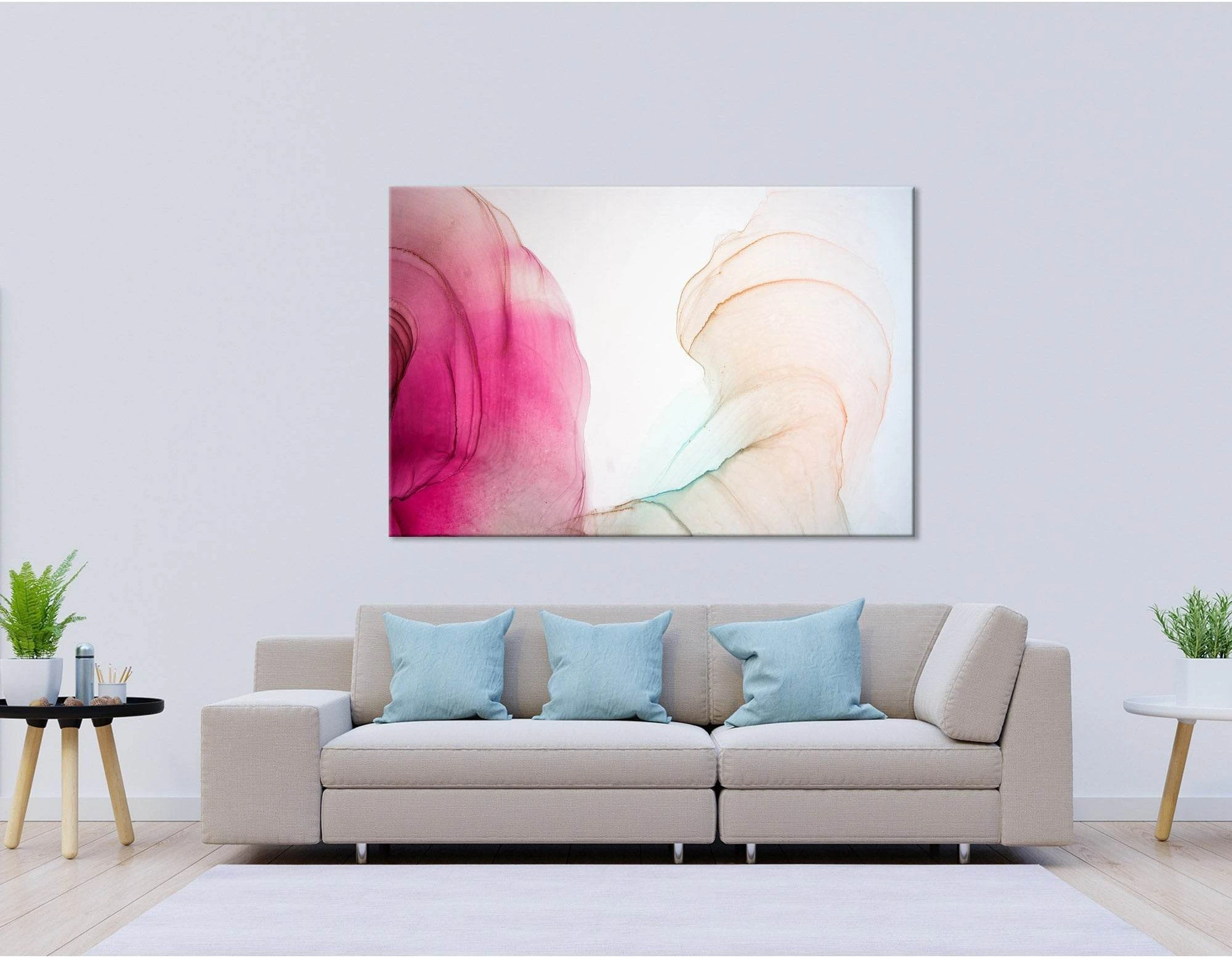 Crimson Rose Abstract №04276 Ready to Hang Canvas Print - Zellart Canvas Prints ALL_Products