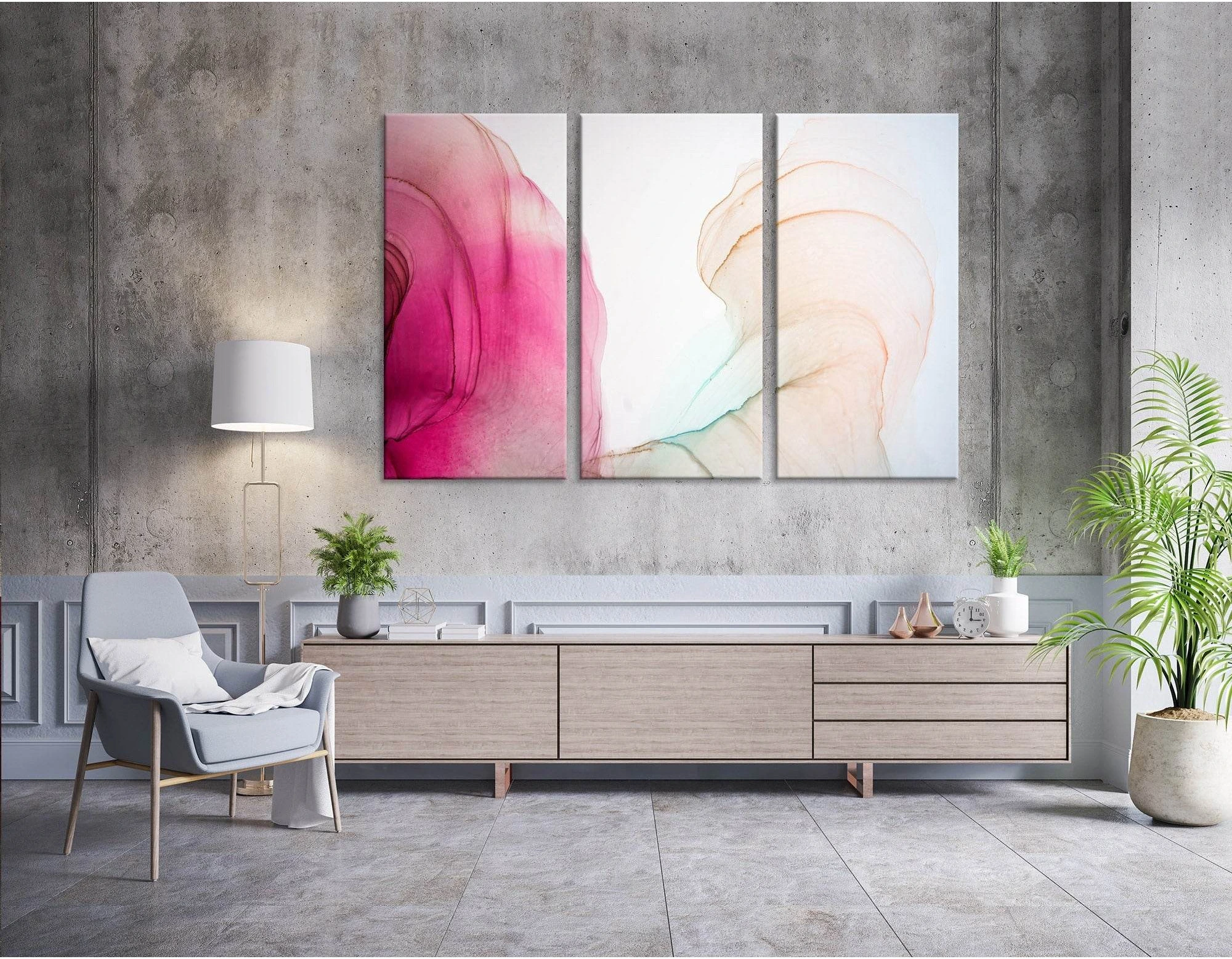 Crimson Rose Abstract №04276 Ready to Hang Canvas Print - Zellart Canvas Prints ALL_Products