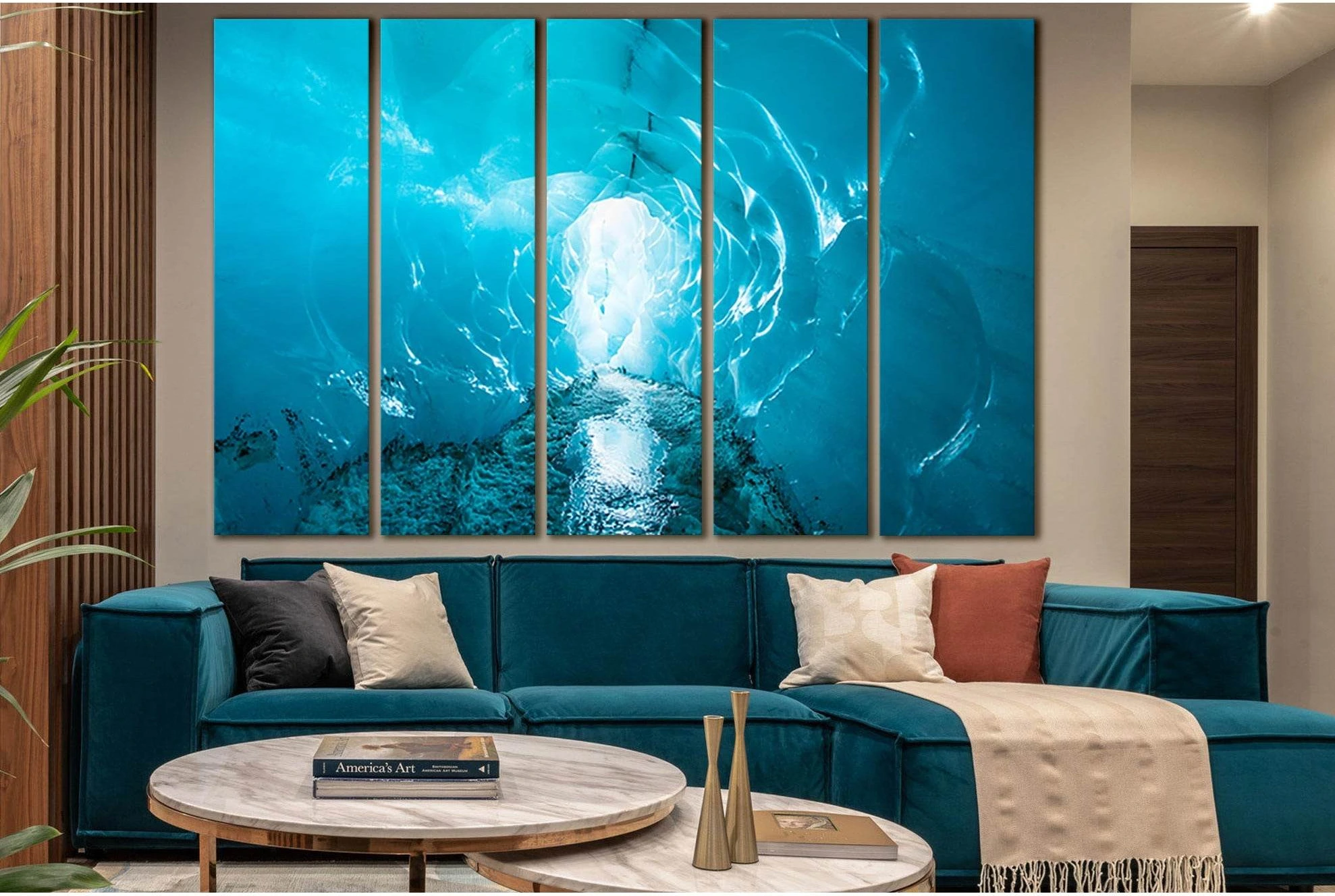 Crystal Ice Cave №SL1325 Ready to Hang Canvas Print - Zellart Canvas Prints 0new, ALL_Products, Glacials