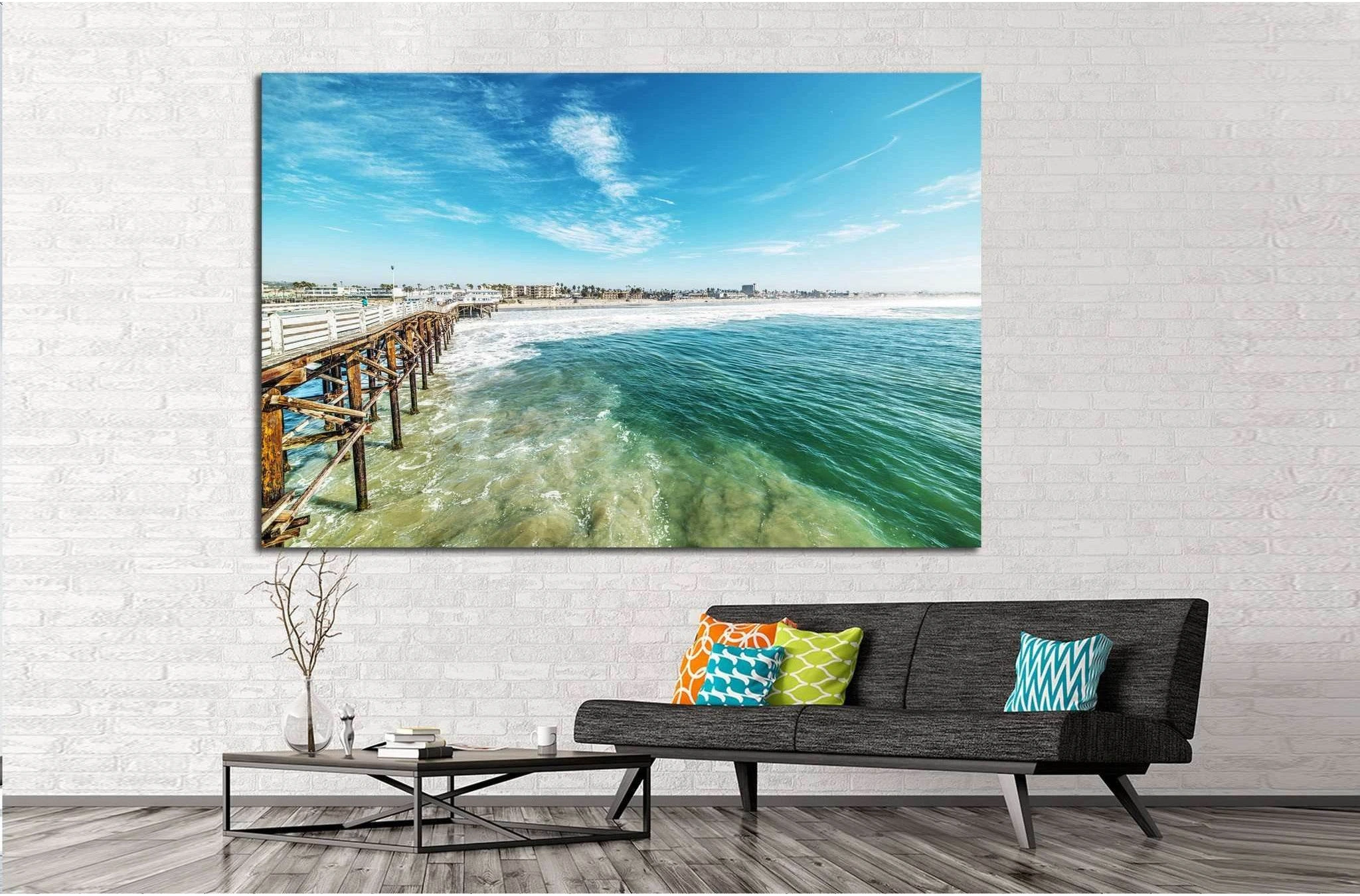 Crystal pier in San Diego, California №1032 Ready to Hang Canvas Print - Zellart Canvas Prints ALL_Products, s-1032