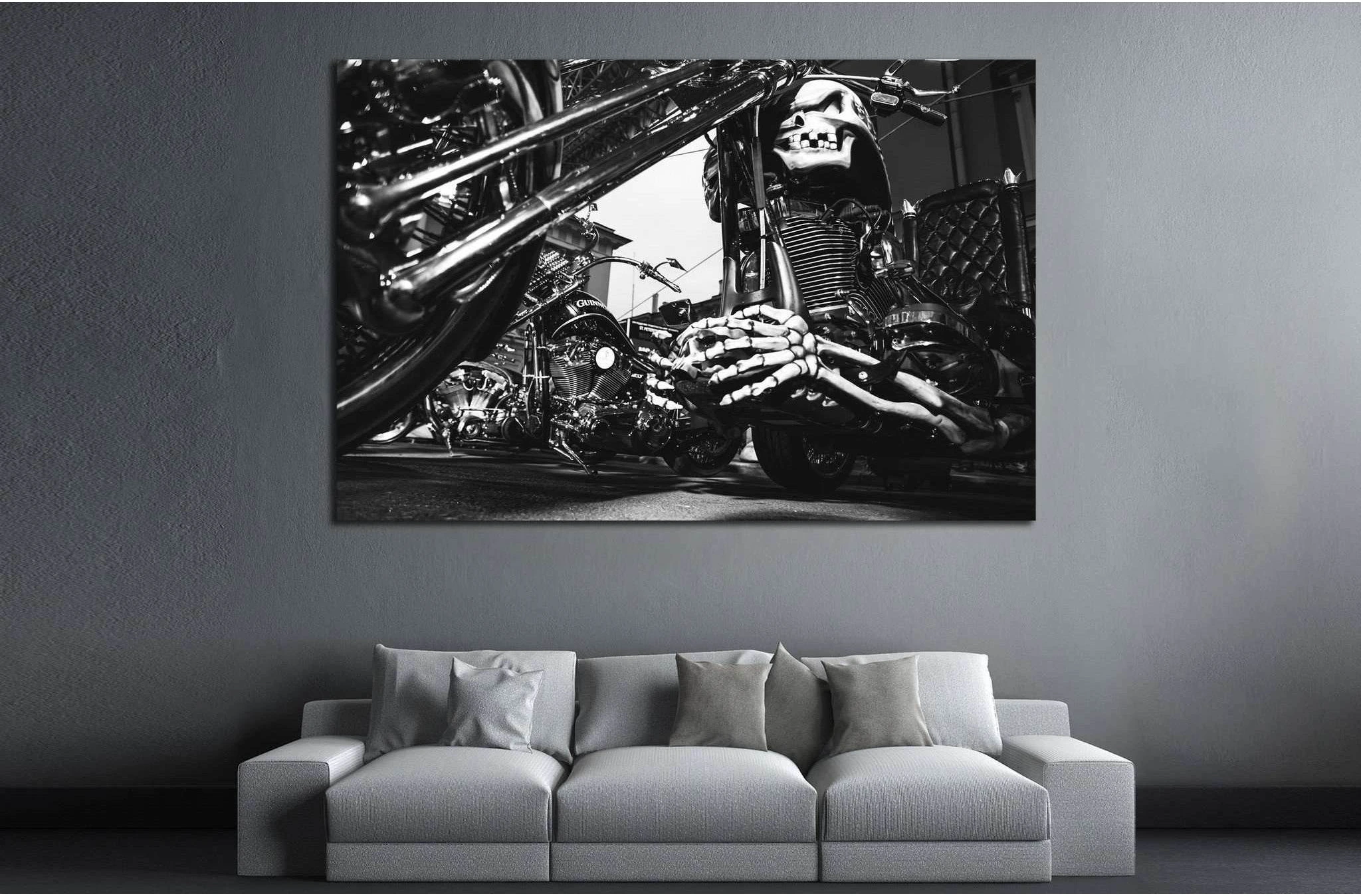 Custom Motor Bike №539 Ready to Hang Canvas Print - Zellart Canvas Prints ALL_Products, s-539