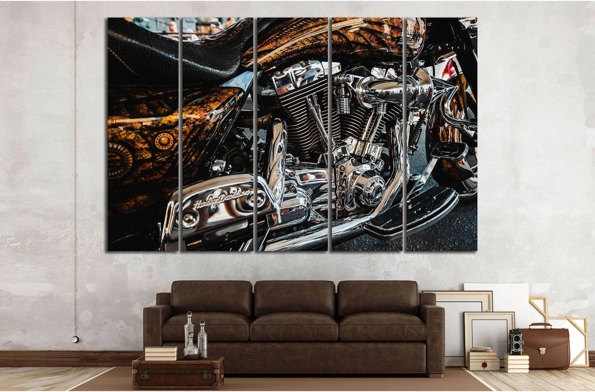 Custom Motor Bike №540 Ready to Hang Canvas Print - Zellart Canvas Prints ALL_Products, s-540