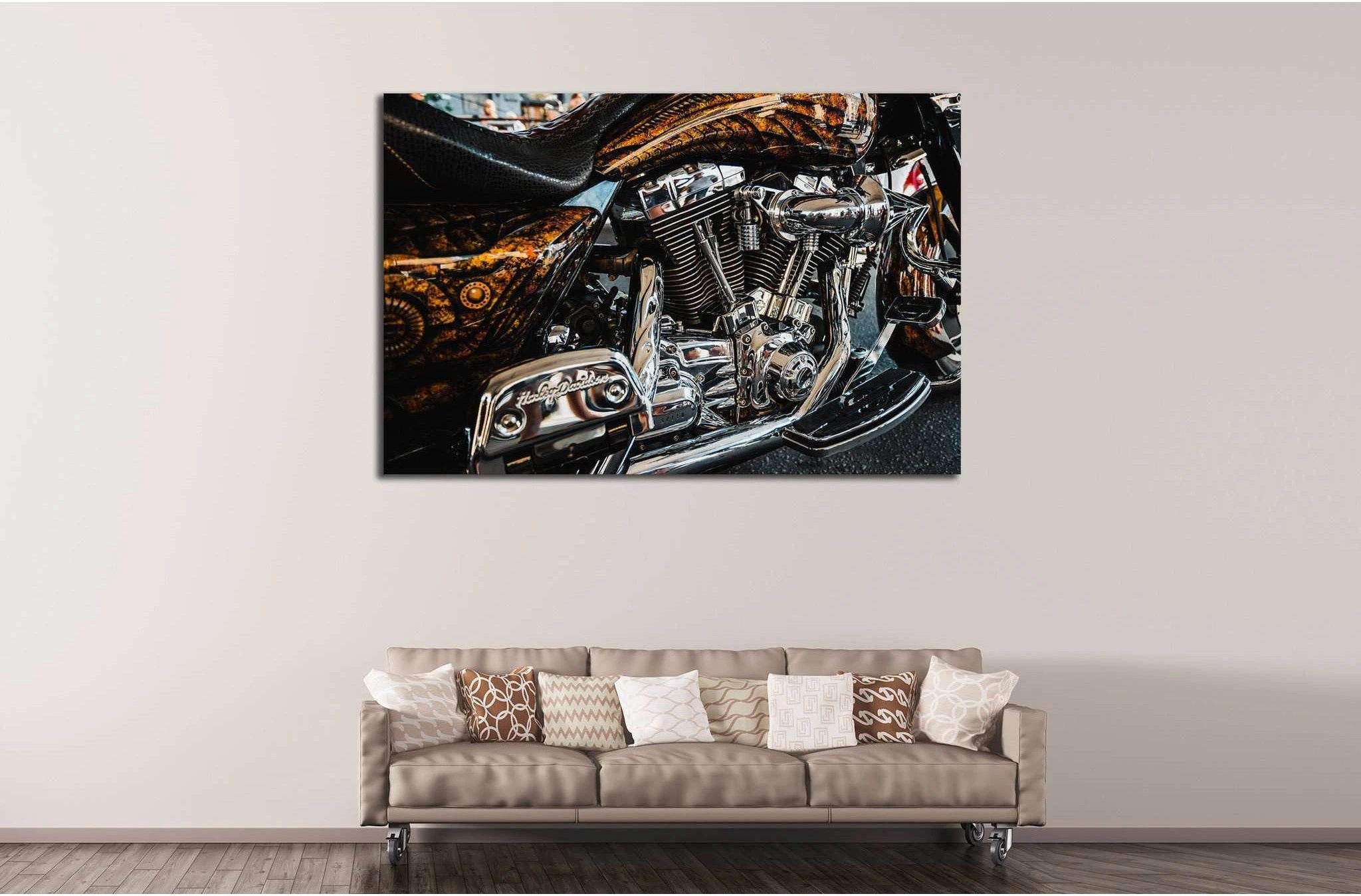 Custom Motor Bike №540 Ready to Hang Canvas Print - Zellart Canvas Prints ALL_Products, s-540