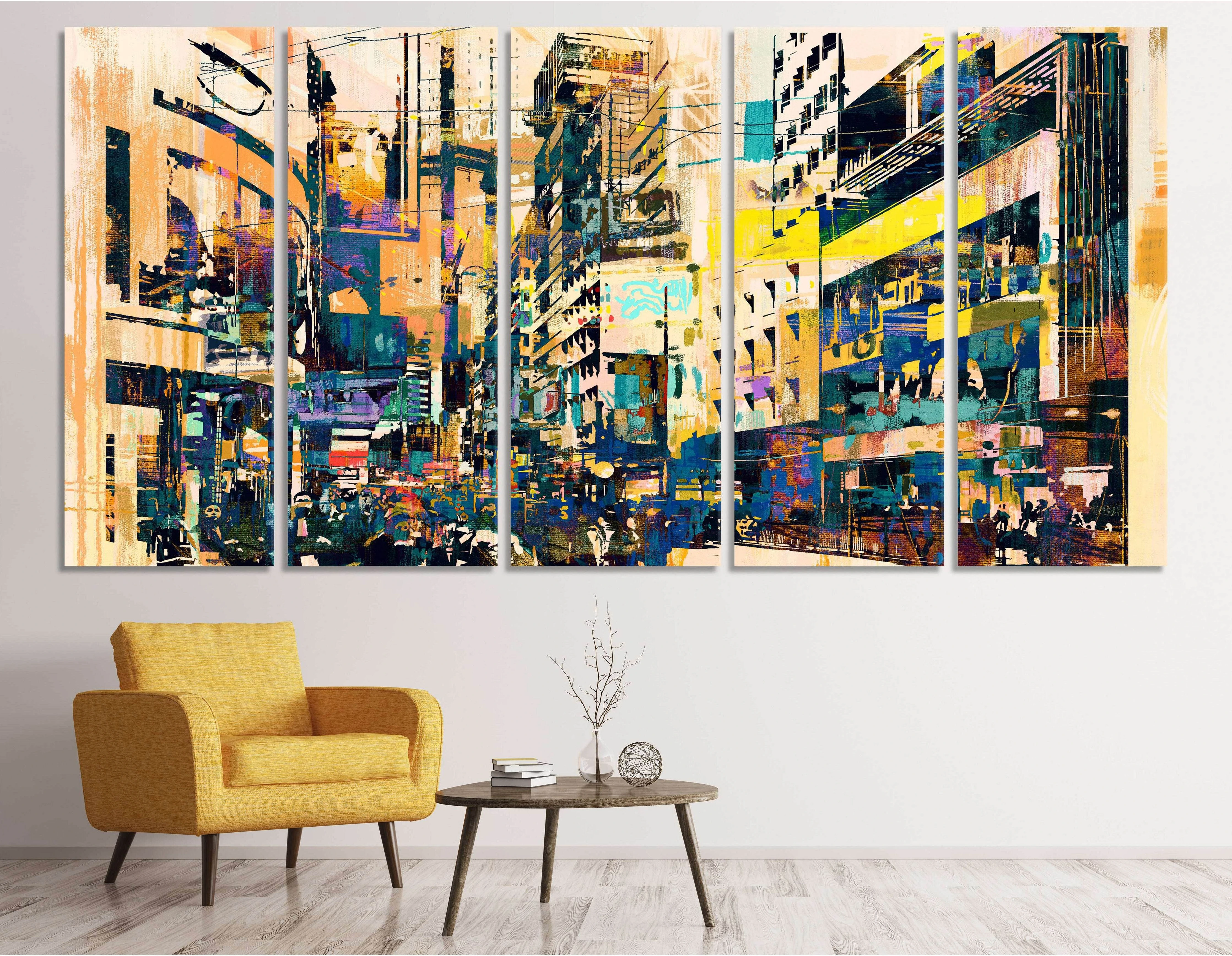 Custom Product for Ankur 105"x54" in 5 panels - Zellart Canvas Prints ALL_Products