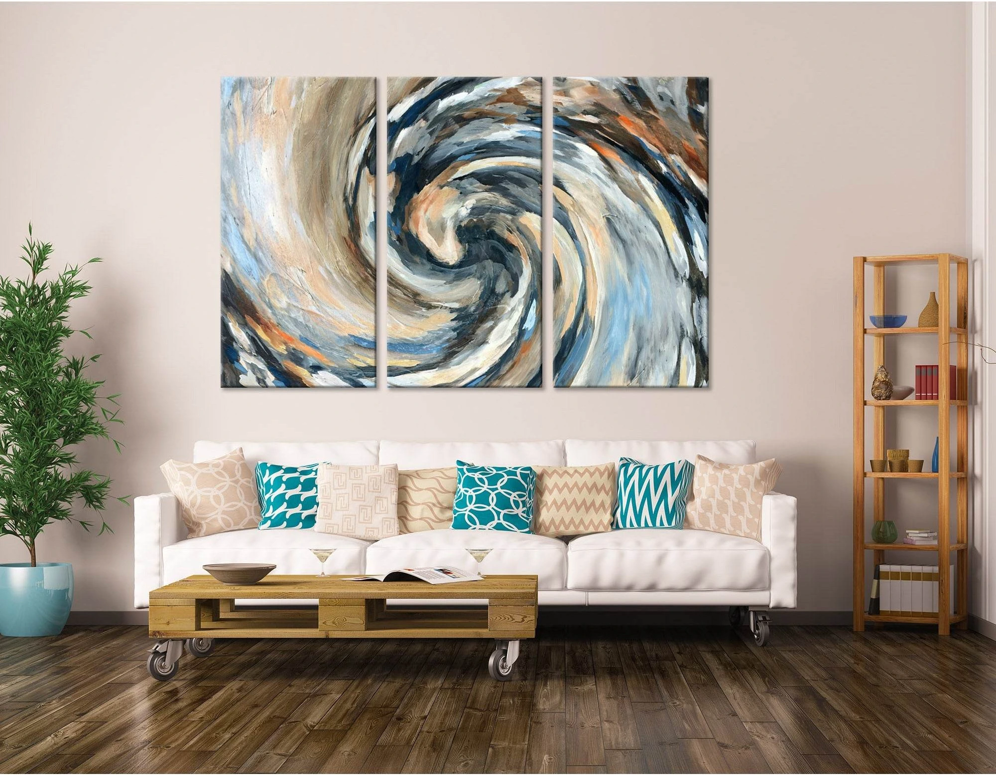 Cycle Abstract №04394 Ready to Hang Canvas Print - Zellart Canvas Prints ALL_Products