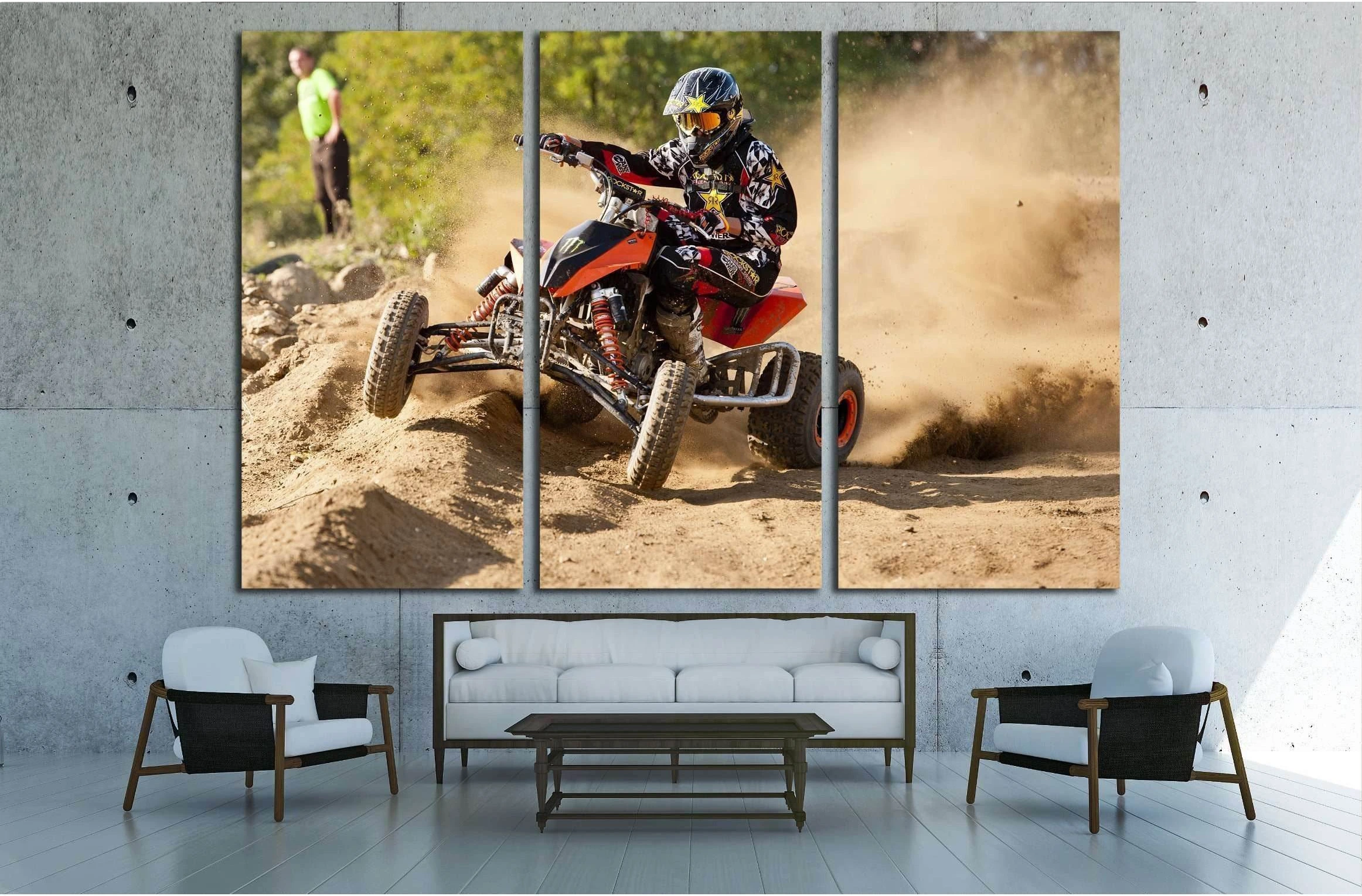 CZERWIONKA, POLAND.Unidentified rider in action on Poland Top Amator Cup №2484 Ready to Hang Canvas Print - Zellart Canvas Prints ALL_Products, s-2484