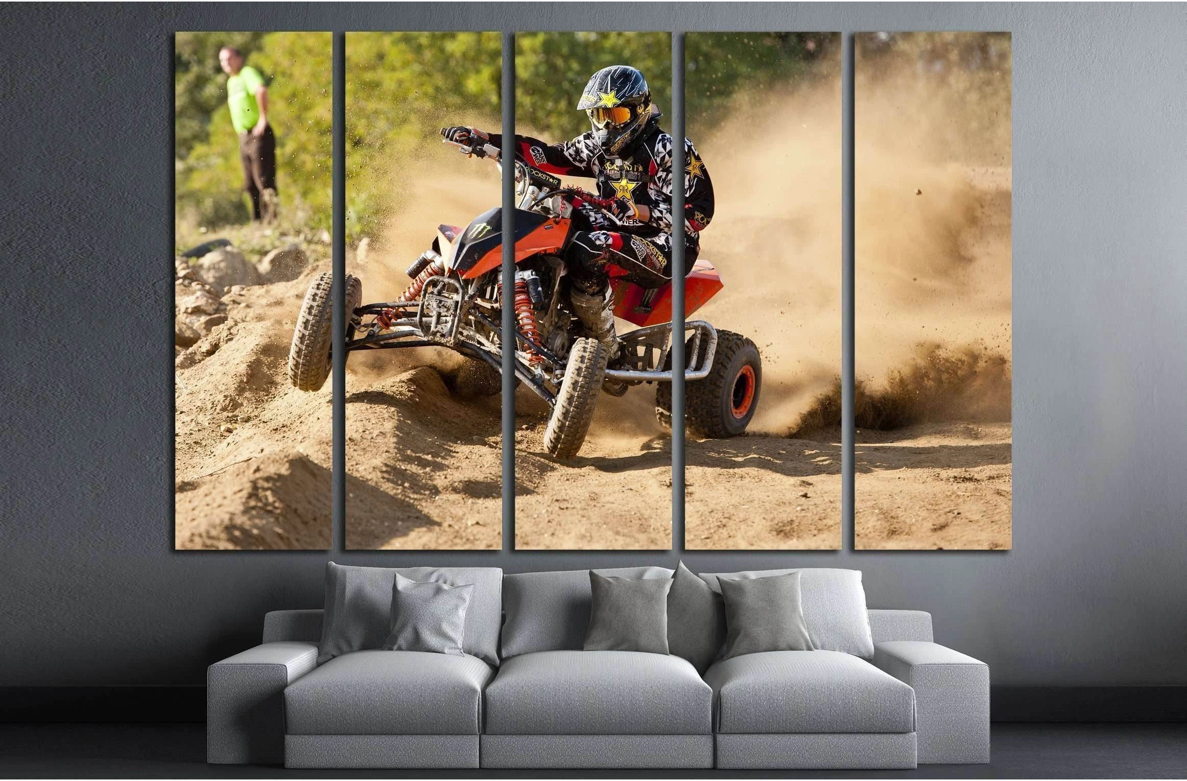 CZERWIONKA, POLAND.Unidentified rider in action on Poland Top Amator Cup №2484 Ready to Hang Canvas Print - Zellart Canvas Prints ALL_Products, s-2484