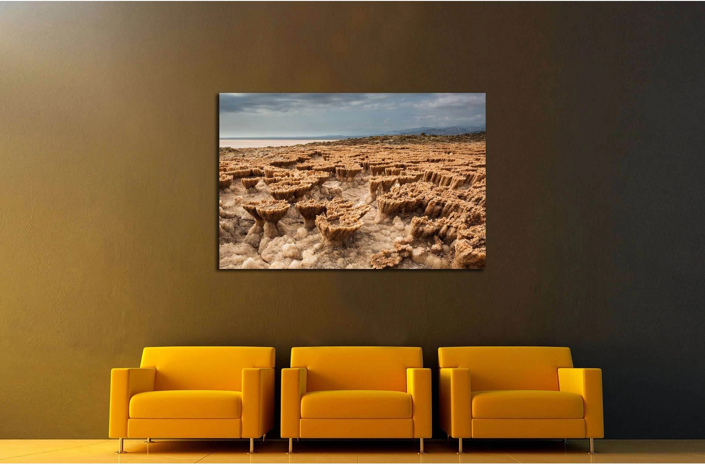 Dallol volcano in Danakil Depression - Afar region - Ethiopia №3206 Ready to Hang Canvas Print - Zellart Canvas Prints ALL_Products, s-3206
