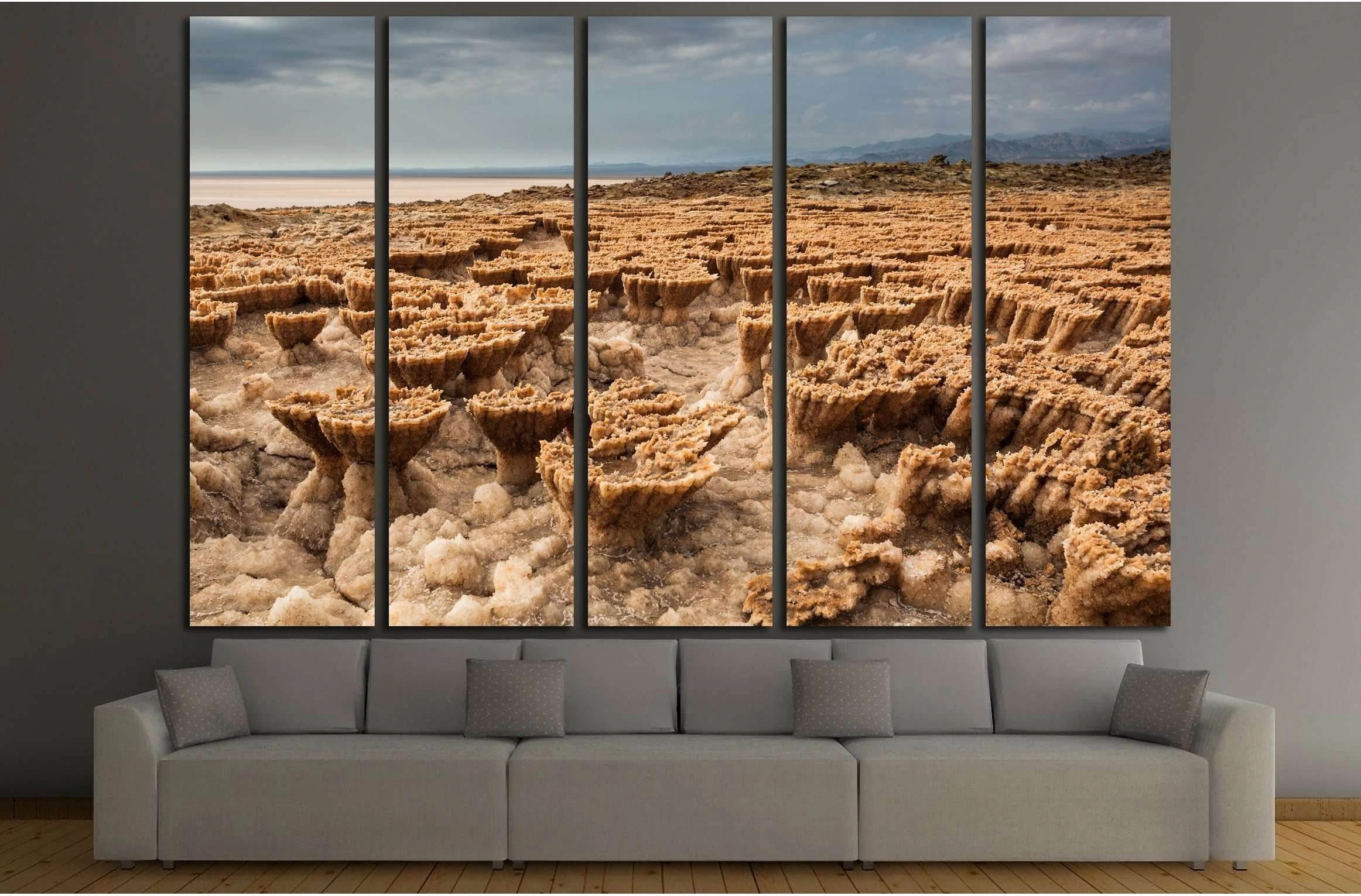Dallol volcano in Danakil Depression - Afar region - Ethiopia №3206 Ready to Hang Canvas Print - Zellart Canvas Prints ALL_Products, s-3206