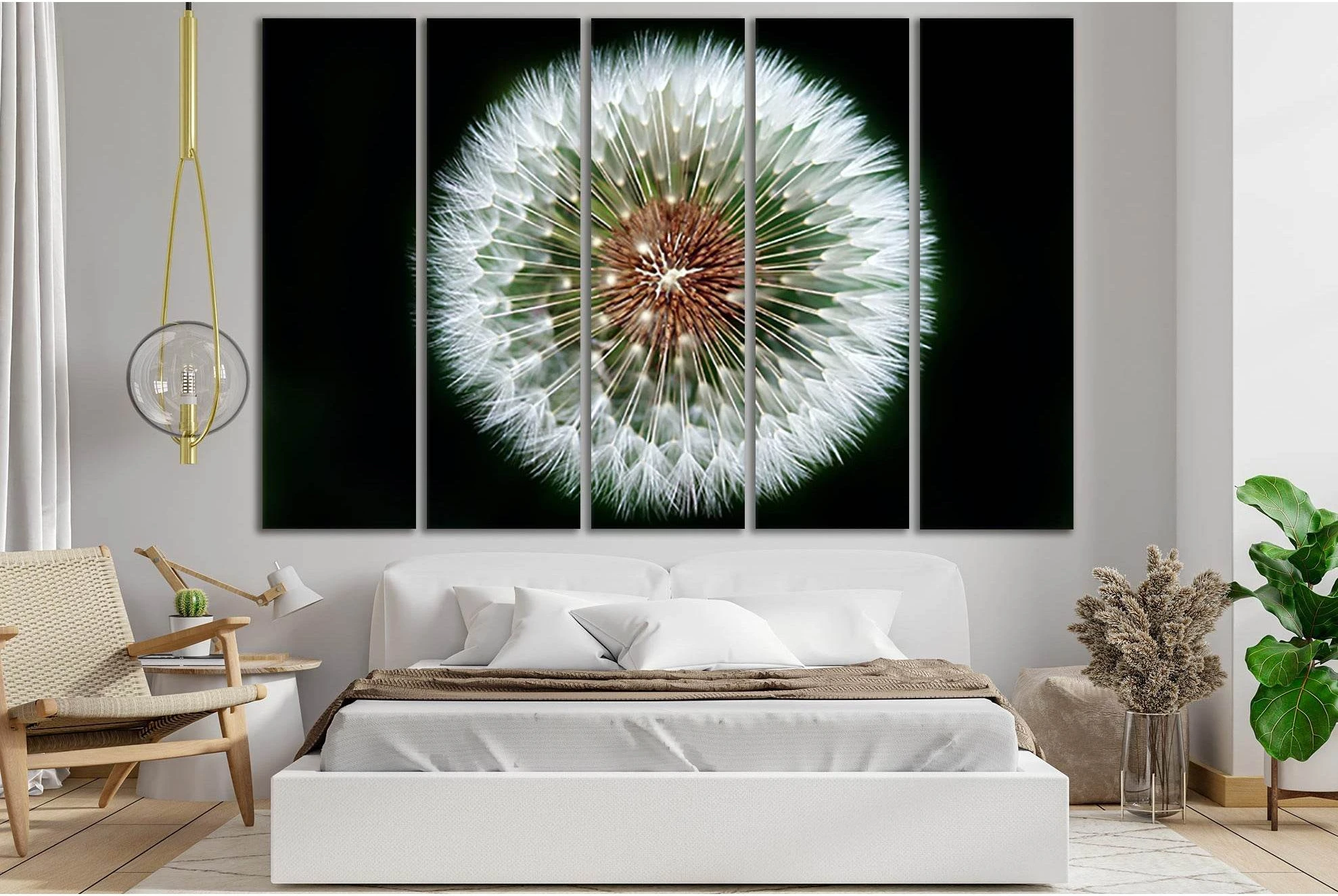 Dandelion Flower №SL692 Ready to Hang Canvas Print - Zellart Canvas Prints 0new, ALL_Products, Floral & Botanical Wall Art