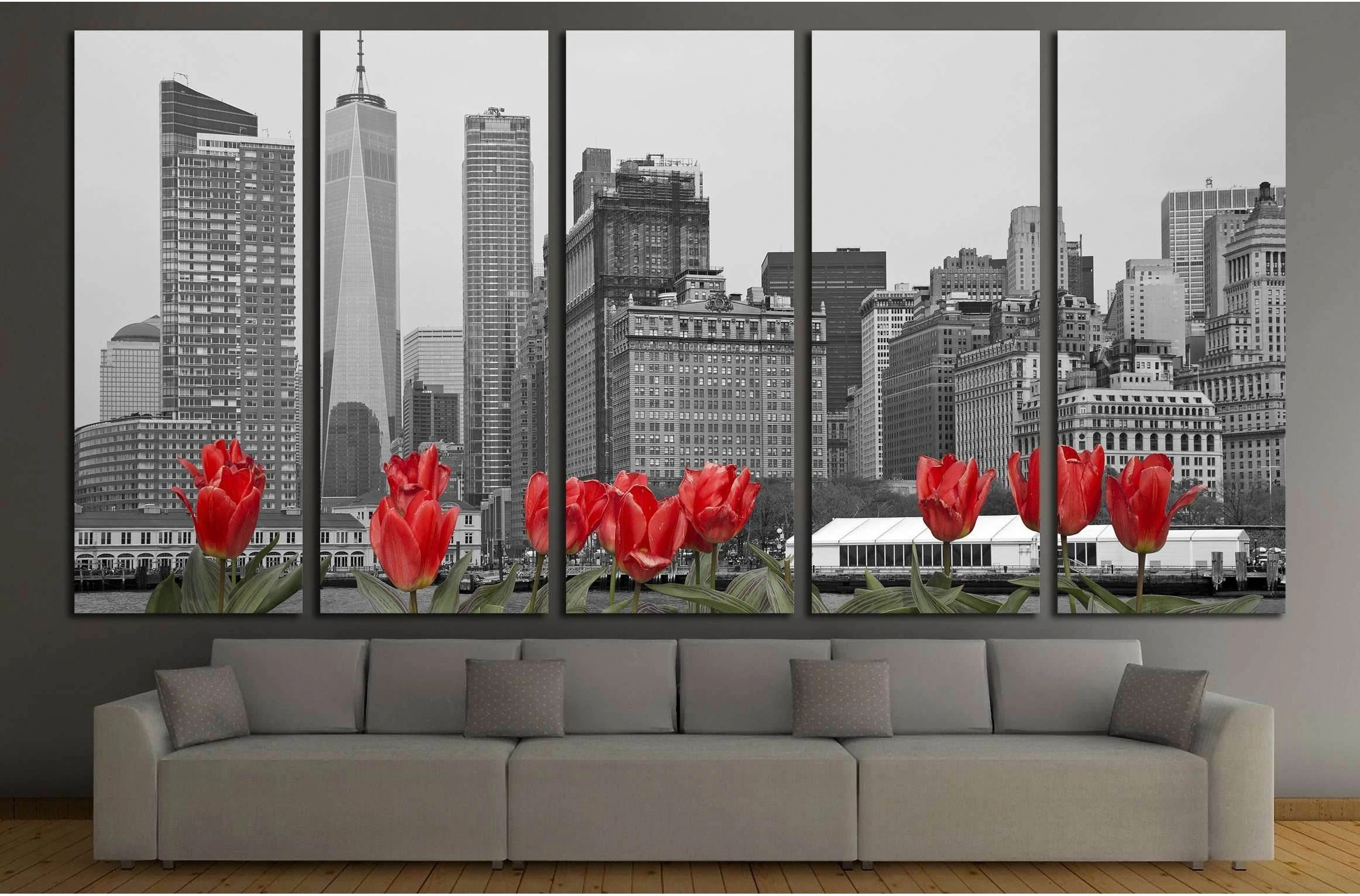 dark low poly city views from above. 3d rendering №3061 Ready to Hang Canvas Print - Zellart Canvas Prints ALL_Products, s-3061