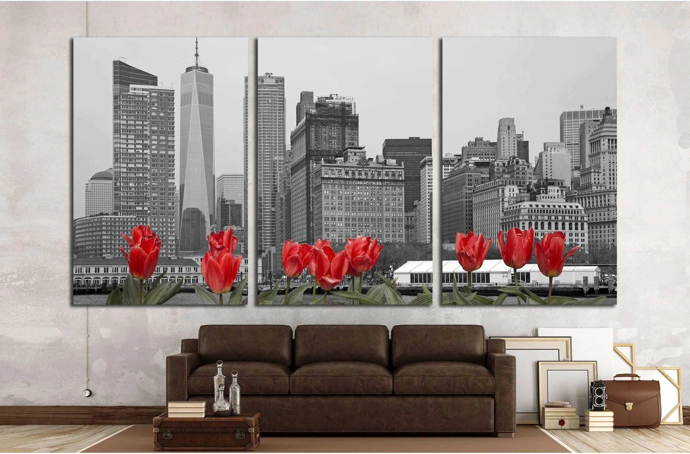 dark low poly city views from above. 3d rendering №3061 Ready to Hang Canvas Print - Zellart Canvas Prints ALL_Products, s-3061