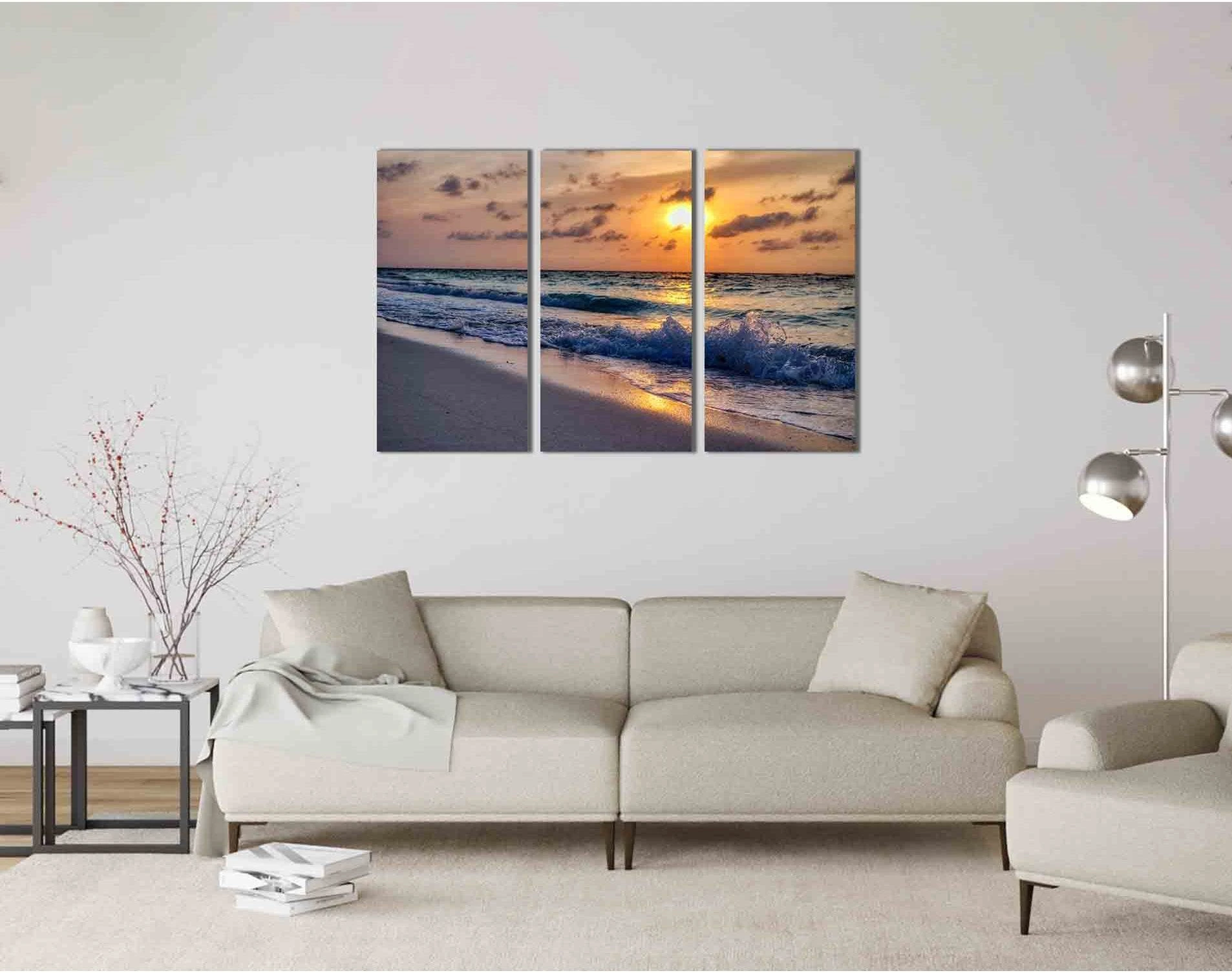 Dawn by the sea №D1756 Ready to Hang Canvas Print - Zellart Canvas Prints 0new, ALL_Products, Sunrise & sunset wall art