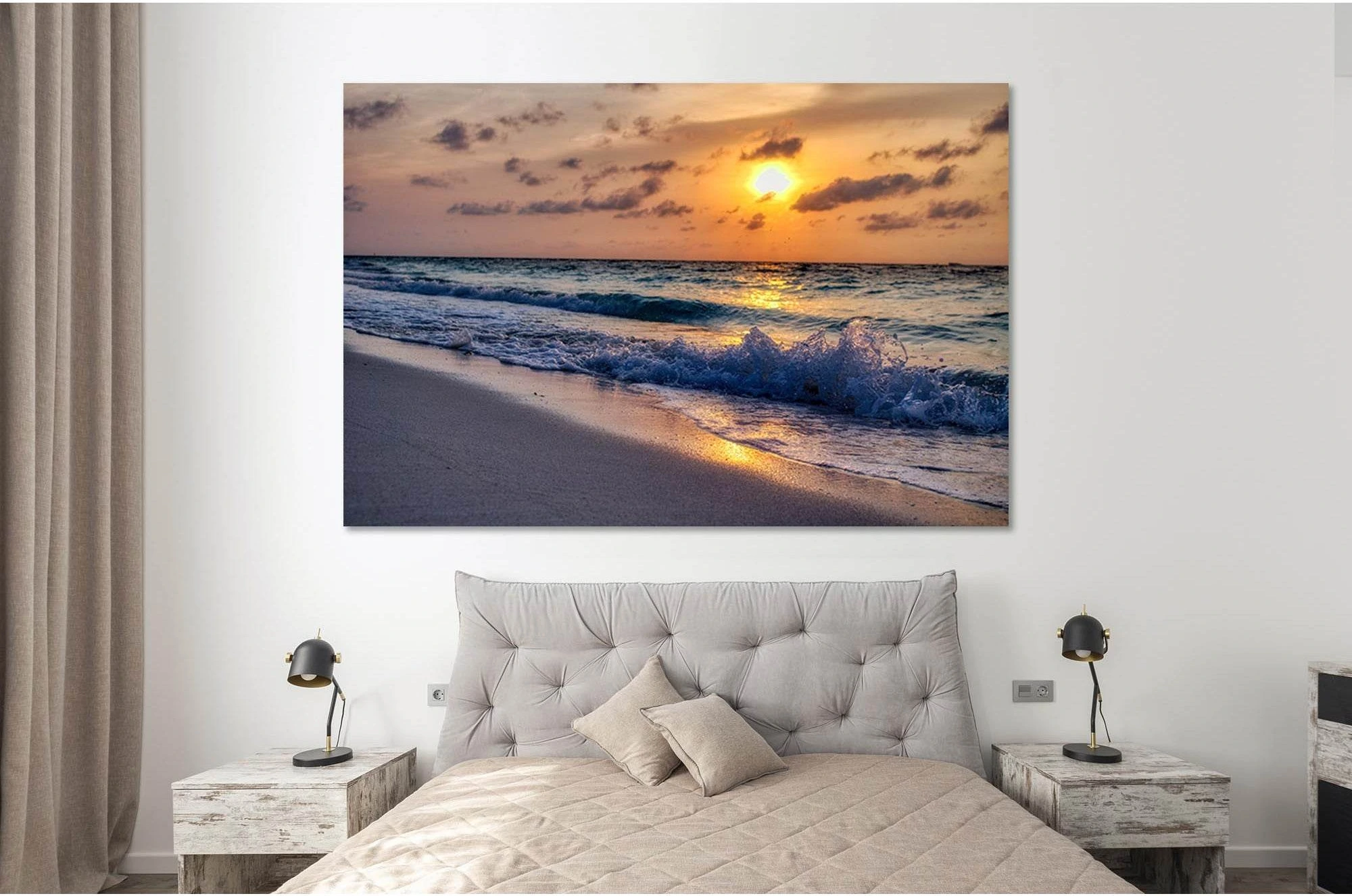 Dawn by the sea №D1756 Ready to Hang Canvas Print - Zellart Canvas Prints 0new, ALL_Products, Sunrise & sunset wall art