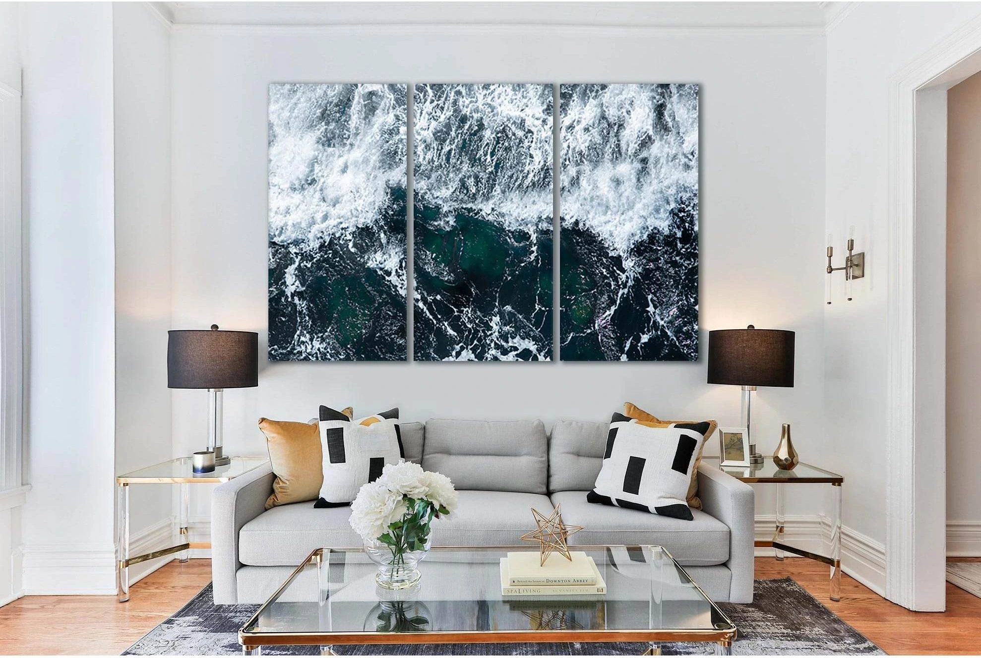 Deep Blue Ocean Waves №SL89 Ready to Hang Canvas Print - Zellart Canvas Prints 0new, ALL_Products, Beach Ocean & Waves
