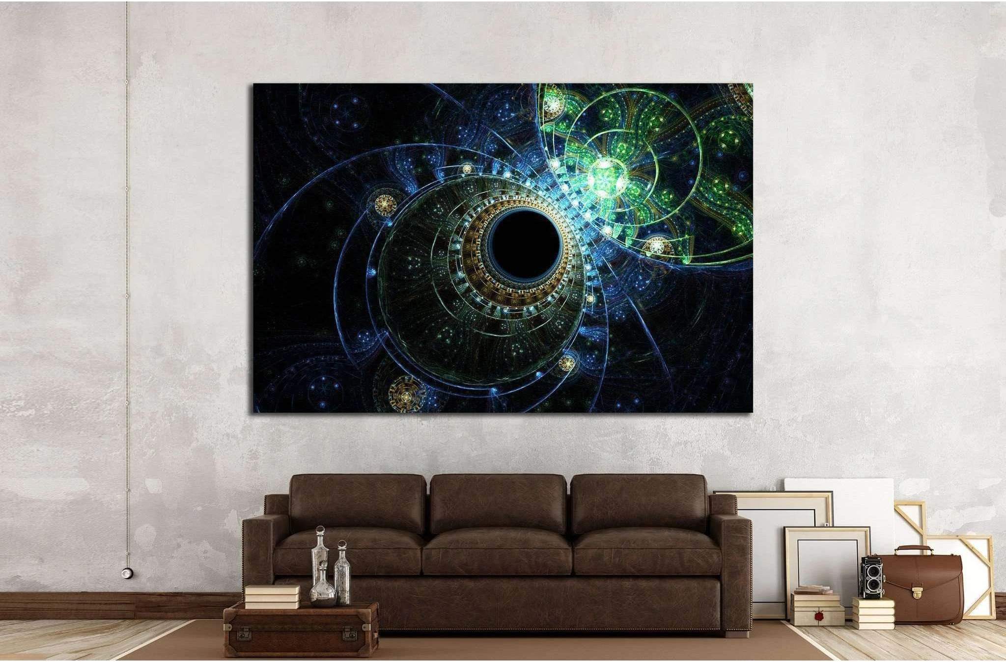 Deep ocean water, fractal abstraction №1416 Ready to Hang Canvas Print - Zellart Canvas Prints ALL_Products, s-1416