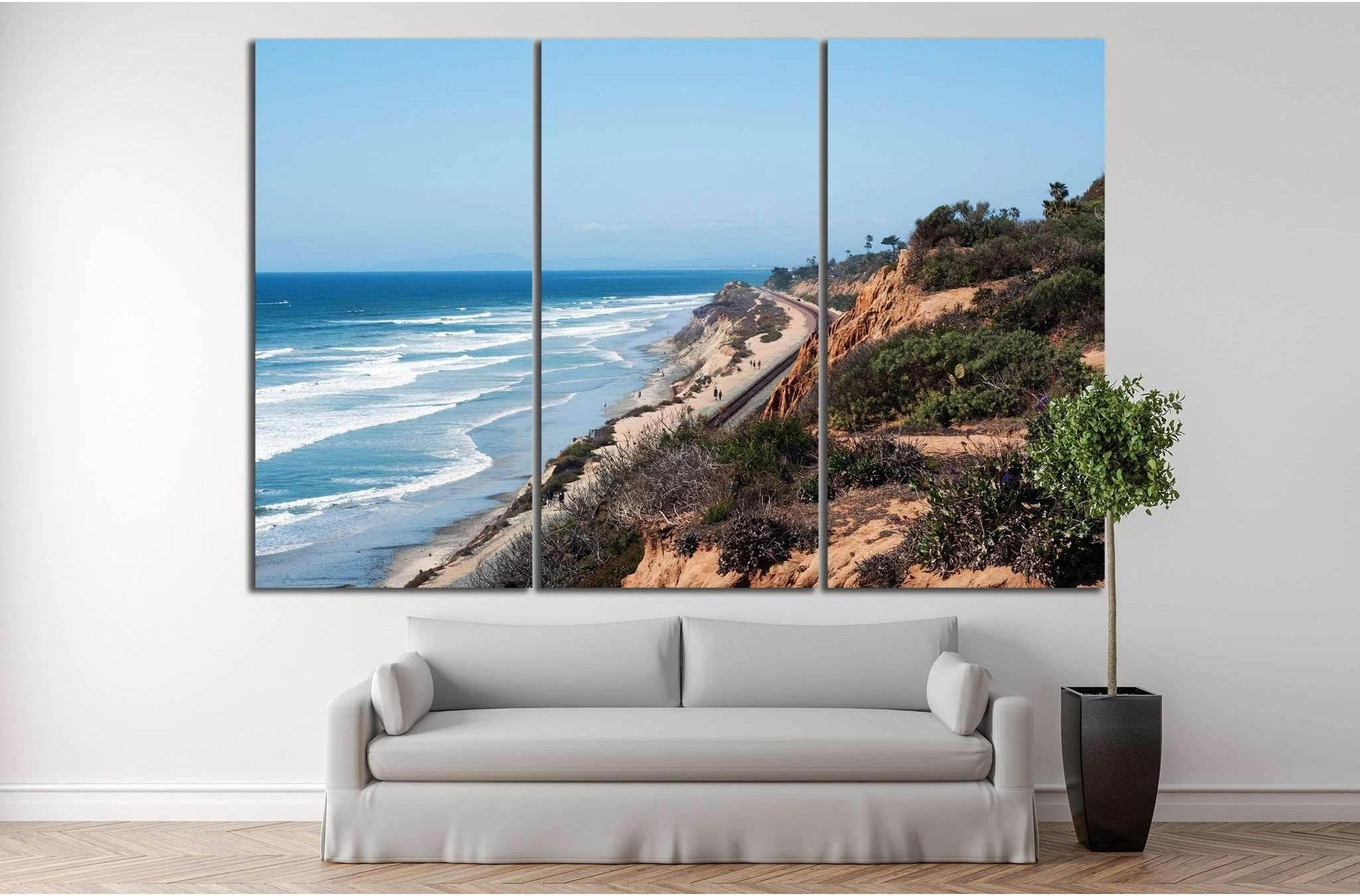 Del Mar, California №1021 Ready to Hang Canvas Print - Zellart Canvas Prints ALL_Products, s-1021