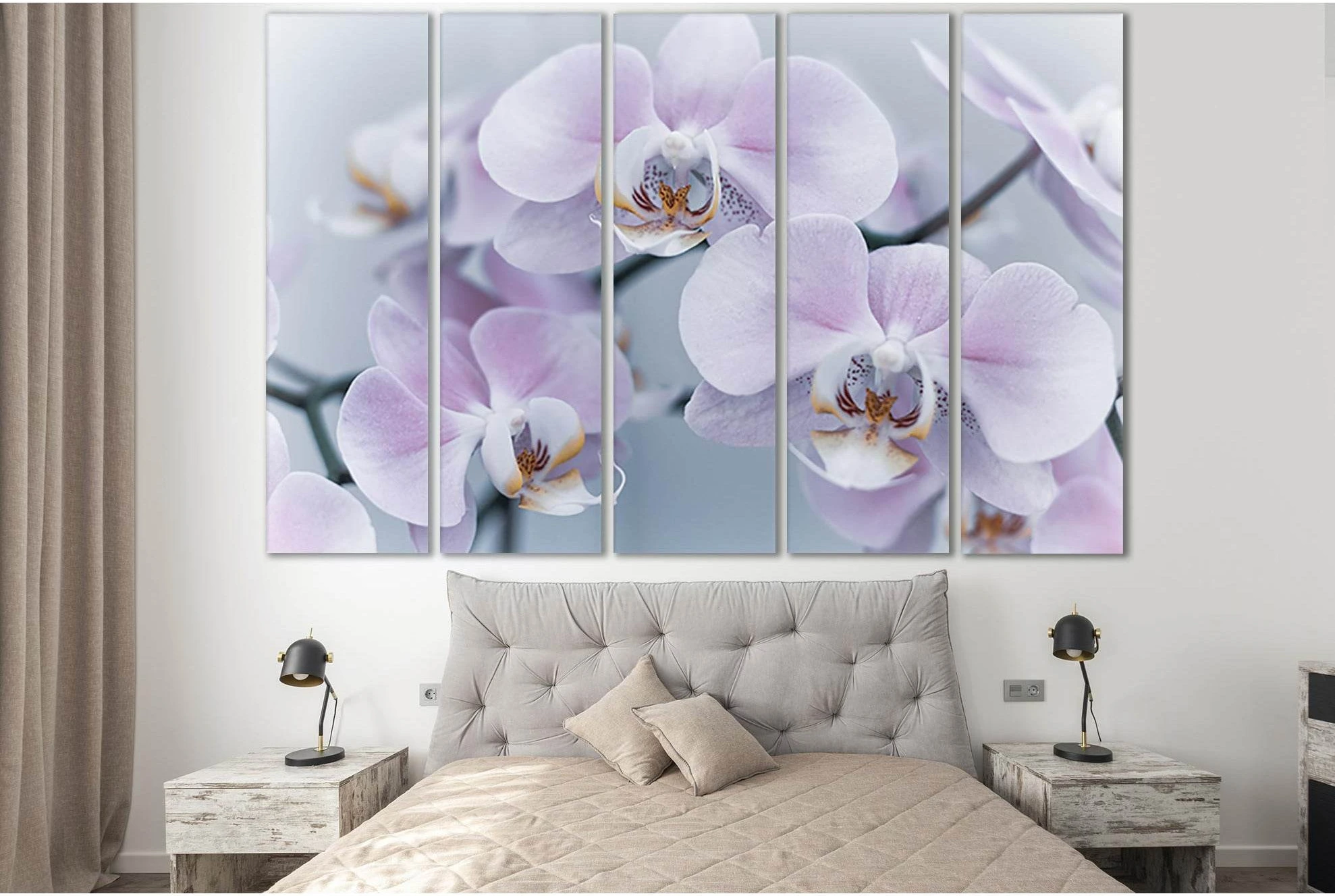 Delicate Orchid Flowers №SL710 Ready to Hang Canvas Print - Zellart Canvas Prints 0new, ALL_Products, Floral & Botanical Wall Art