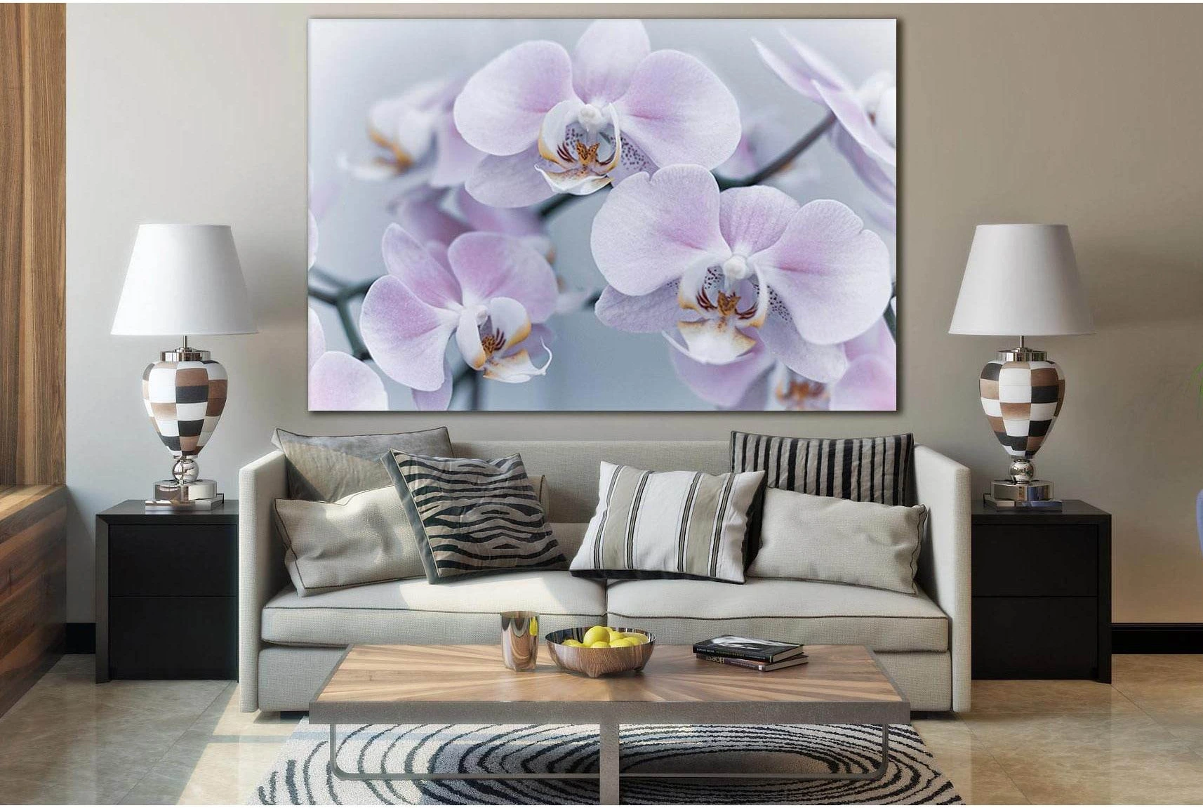Delicate Orchid Flowers №SL710 Ready to Hang Canvas Print - Zellart Canvas Prints 0new, ALL_Products, Floral & Botanical Wall Art
