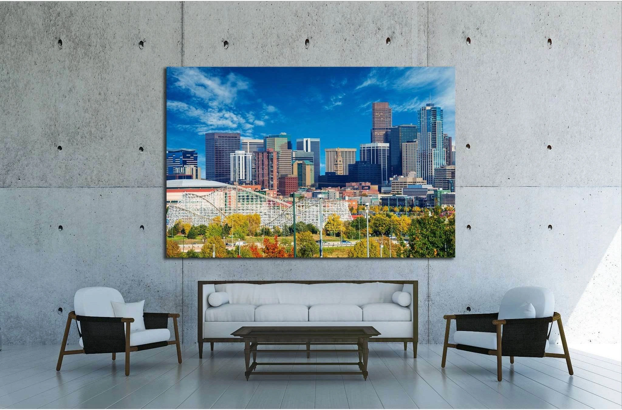 Denver Colorado, United States №1636 Ready to Hang Canvas Print - Zellart Canvas Prints ALL_Products, s-1636