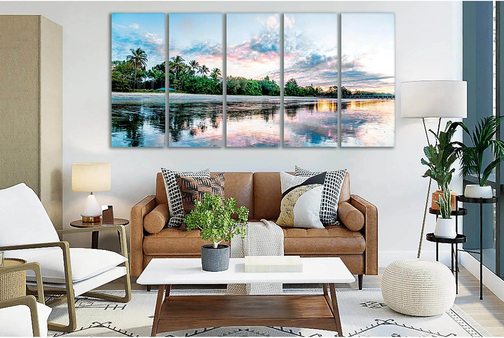Desert Beach №SL110 Ready to Hang Canvas Print - Zellart Canvas Prints 0new, ALL_Products, Beach Ocean & Waves