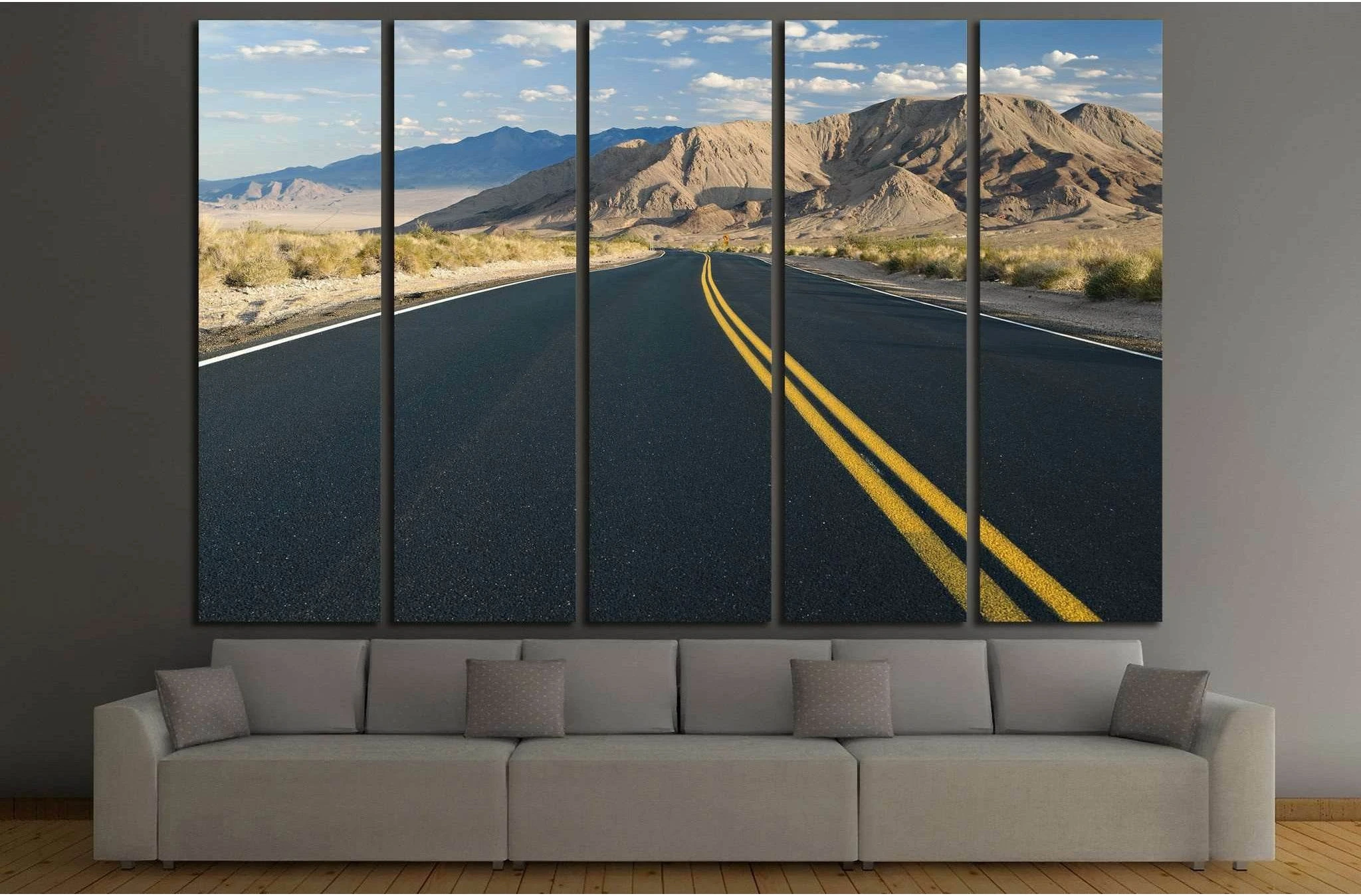 Desert road in Southern California №1899 Ready to Hang Canvas Print - Zellart Canvas Prints ALL_Products, s-1899