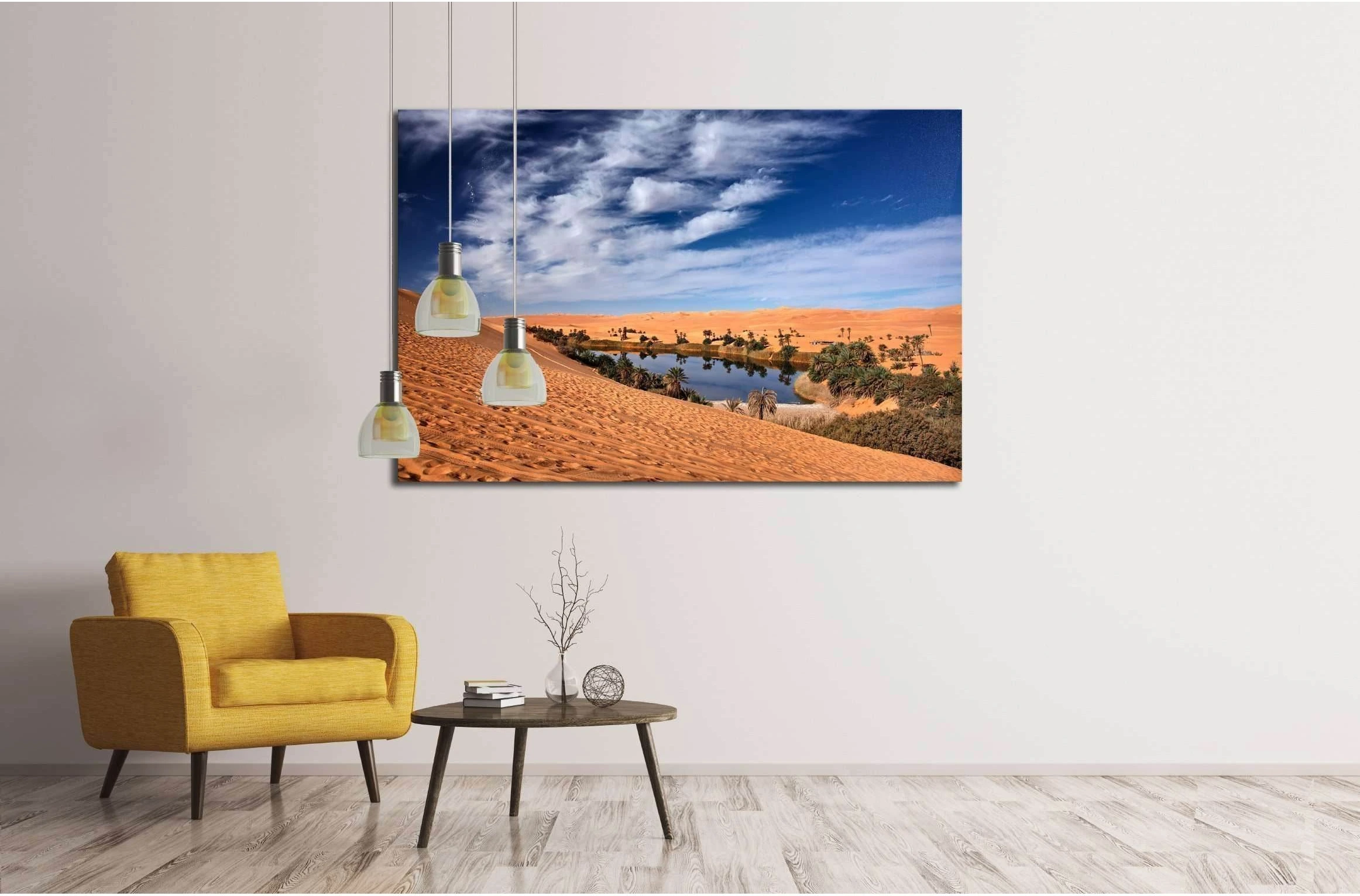 Desertul sahara.Oasis №2499 Ready to Hang Canvas Print - Zellart Canvas Prints ALL_Products, s-2499