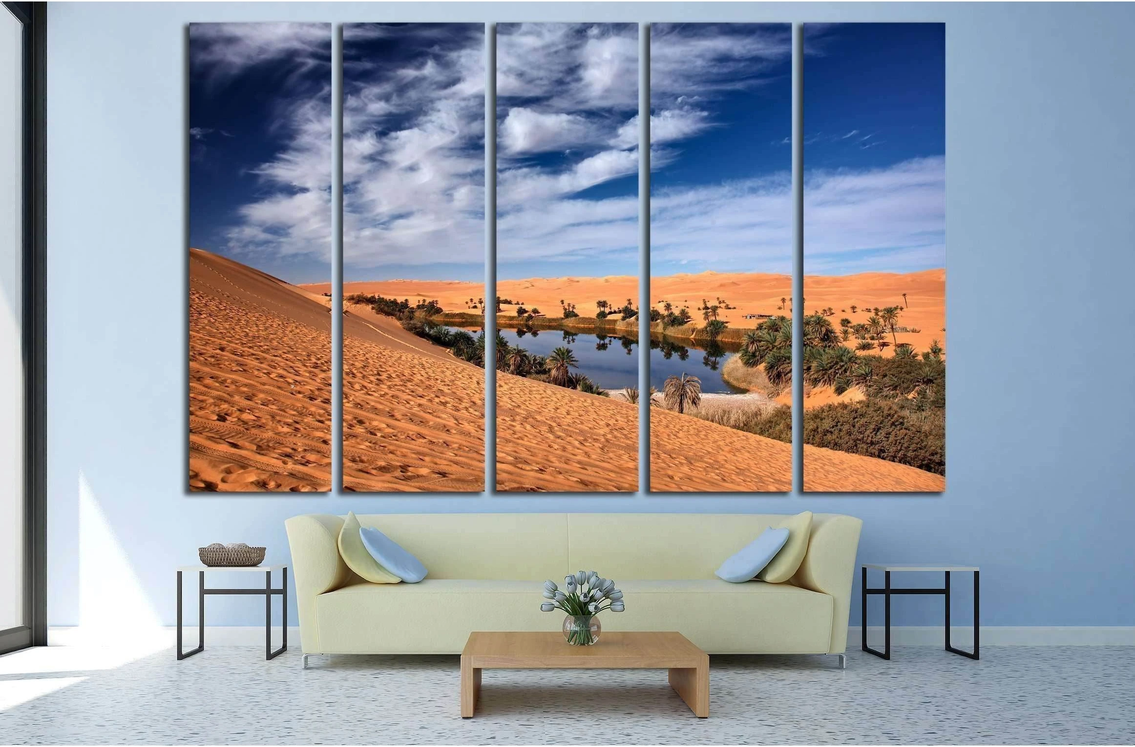 Desertul sahara.Oasis №2499 Ready to Hang Canvas Print - Zellart Canvas Prints ALL_Products, s-2499