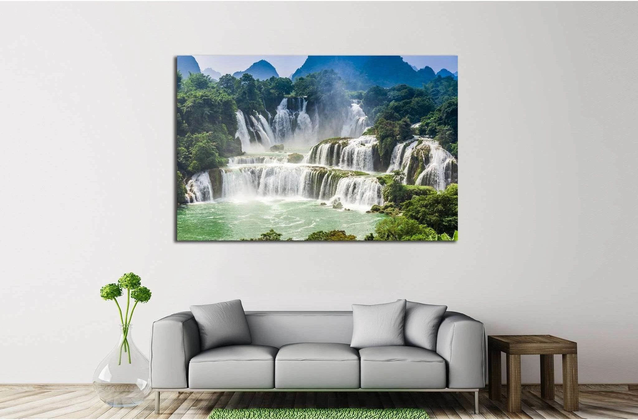 Detian Waterfall №607 Ready to Hang Canvas Print - Zellart Canvas Prints ALL_Products, s-607, Waterfall