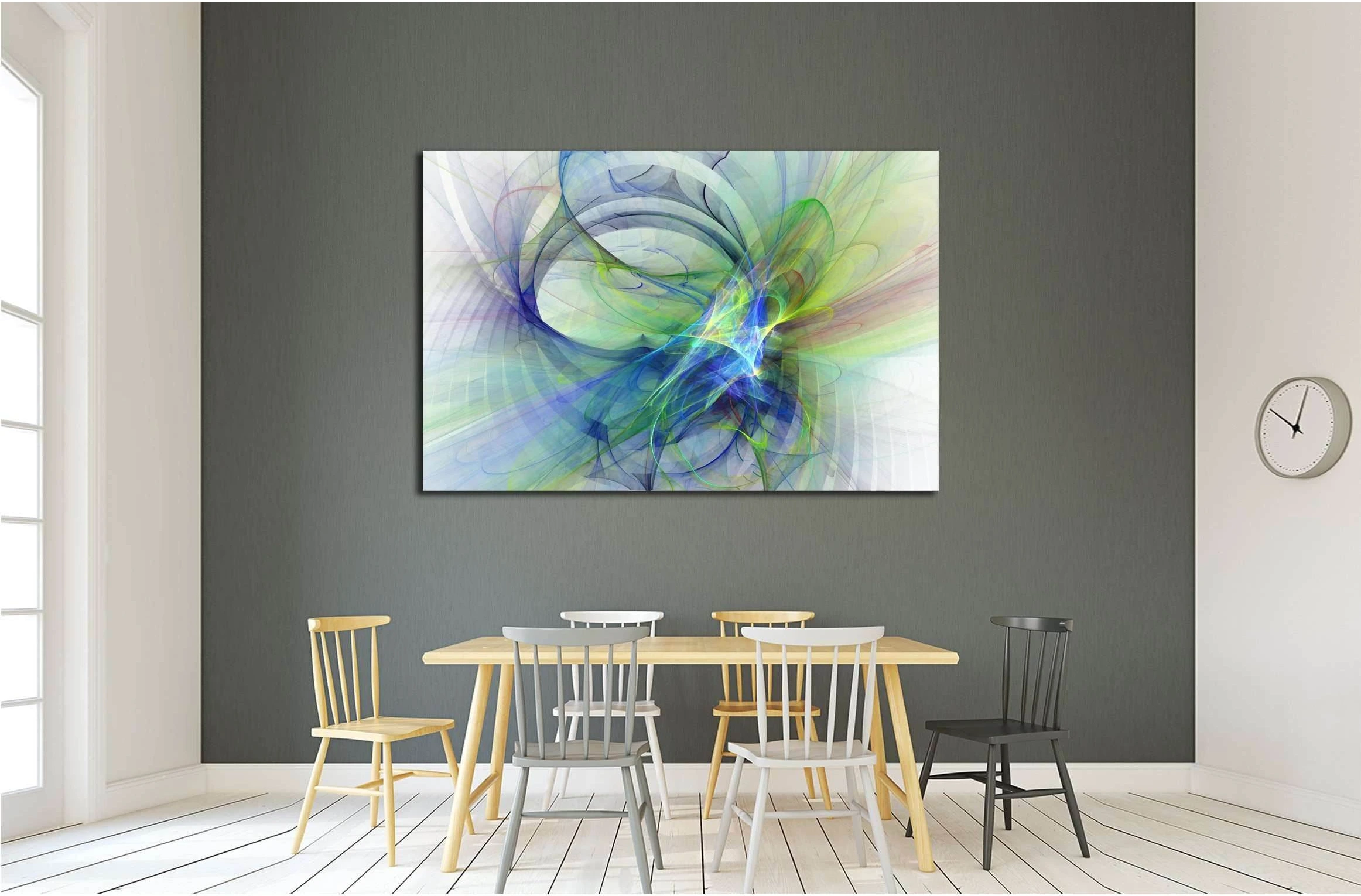 Digital abstract fractal background generated at computer №2877 Ready to Hang Canvas Print - Zellart Canvas Prints ALL_Products, s-2877