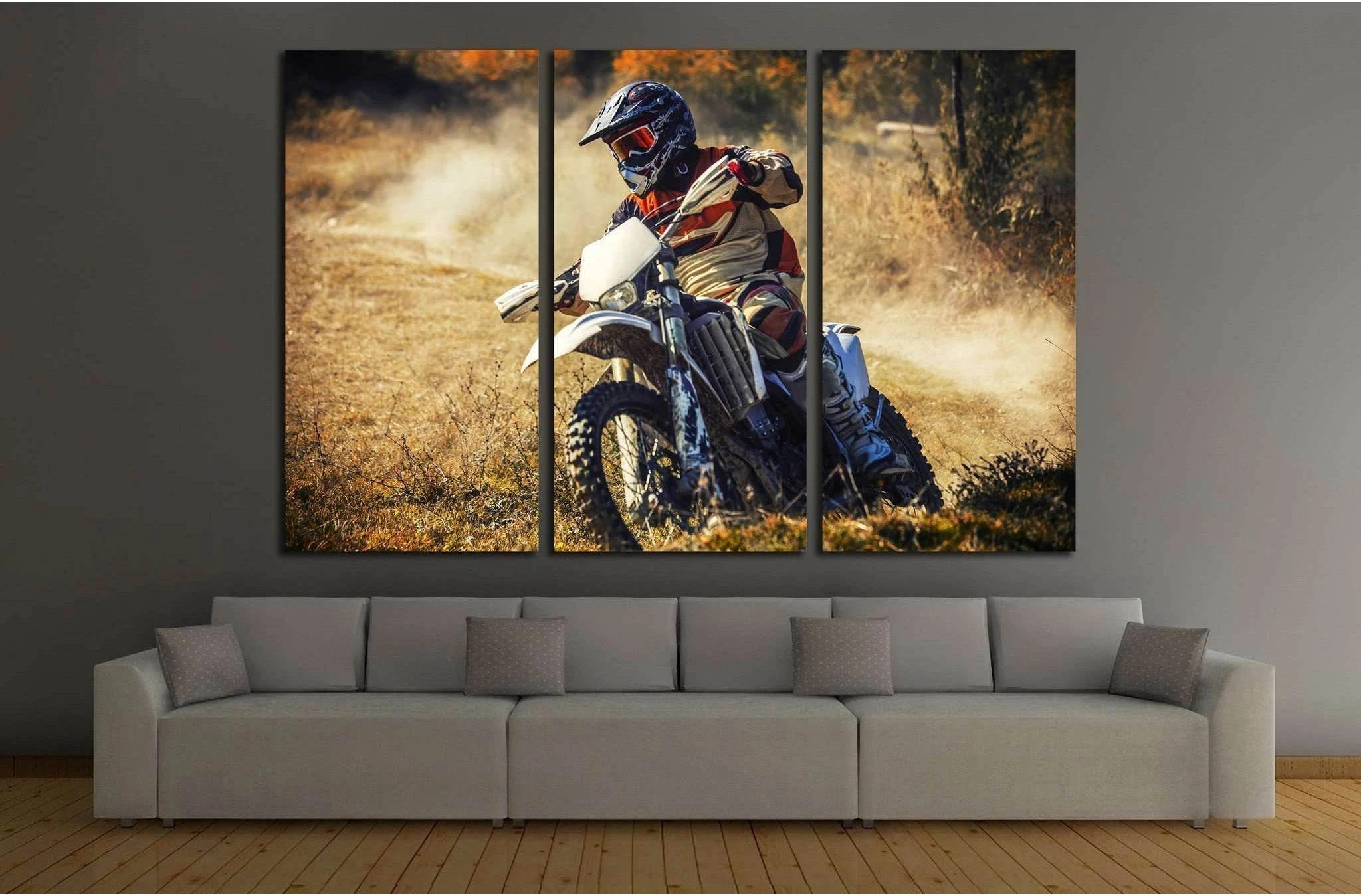 Dirt Bike №165 Ready to Hang Canvas Print - Zellart Canvas Prints ALL_Products, wd-165