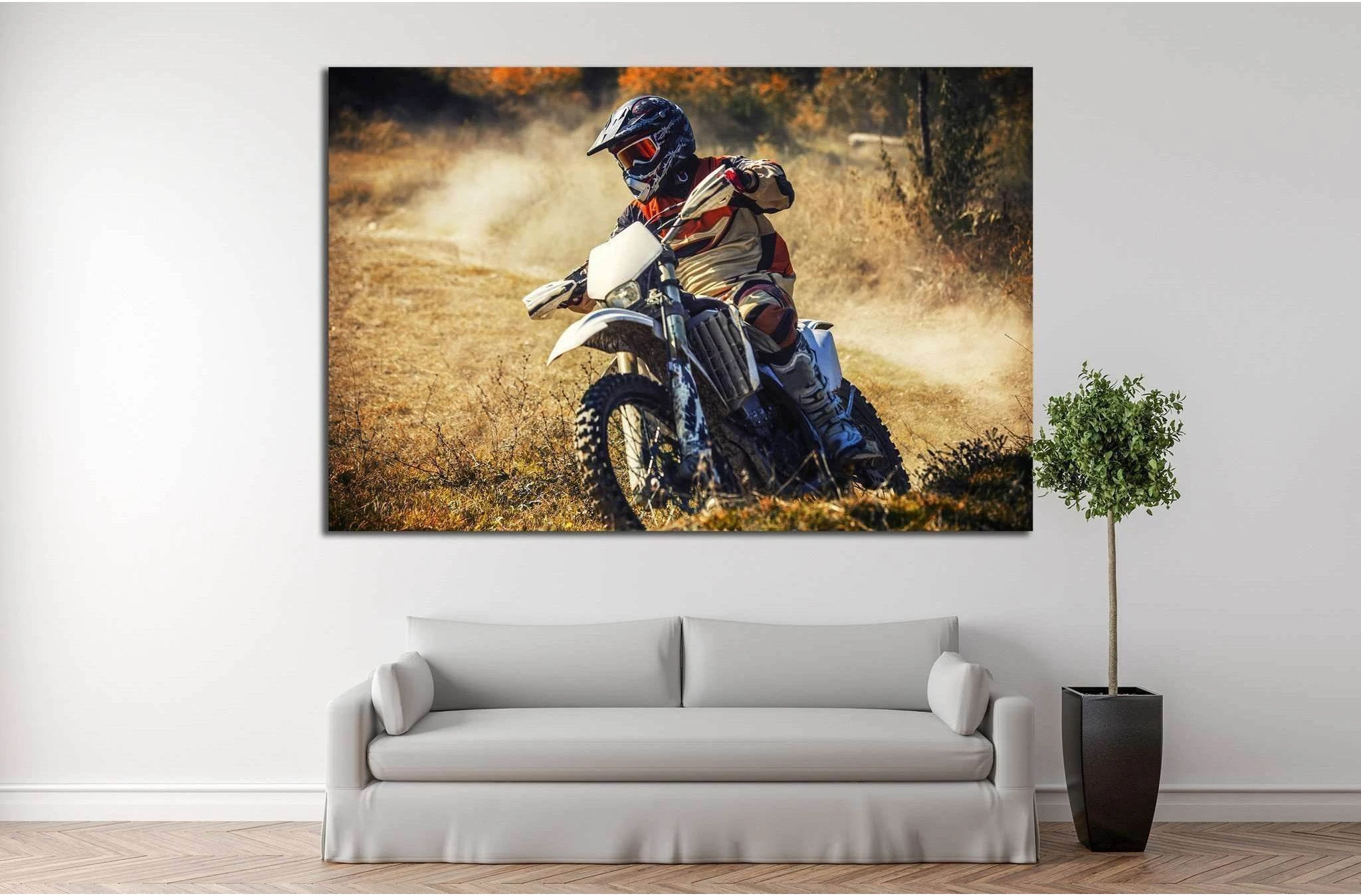 Dirt Bike №165 Ready to Hang Canvas Print - Zellart Canvas Prints ALL_Products, wd-165