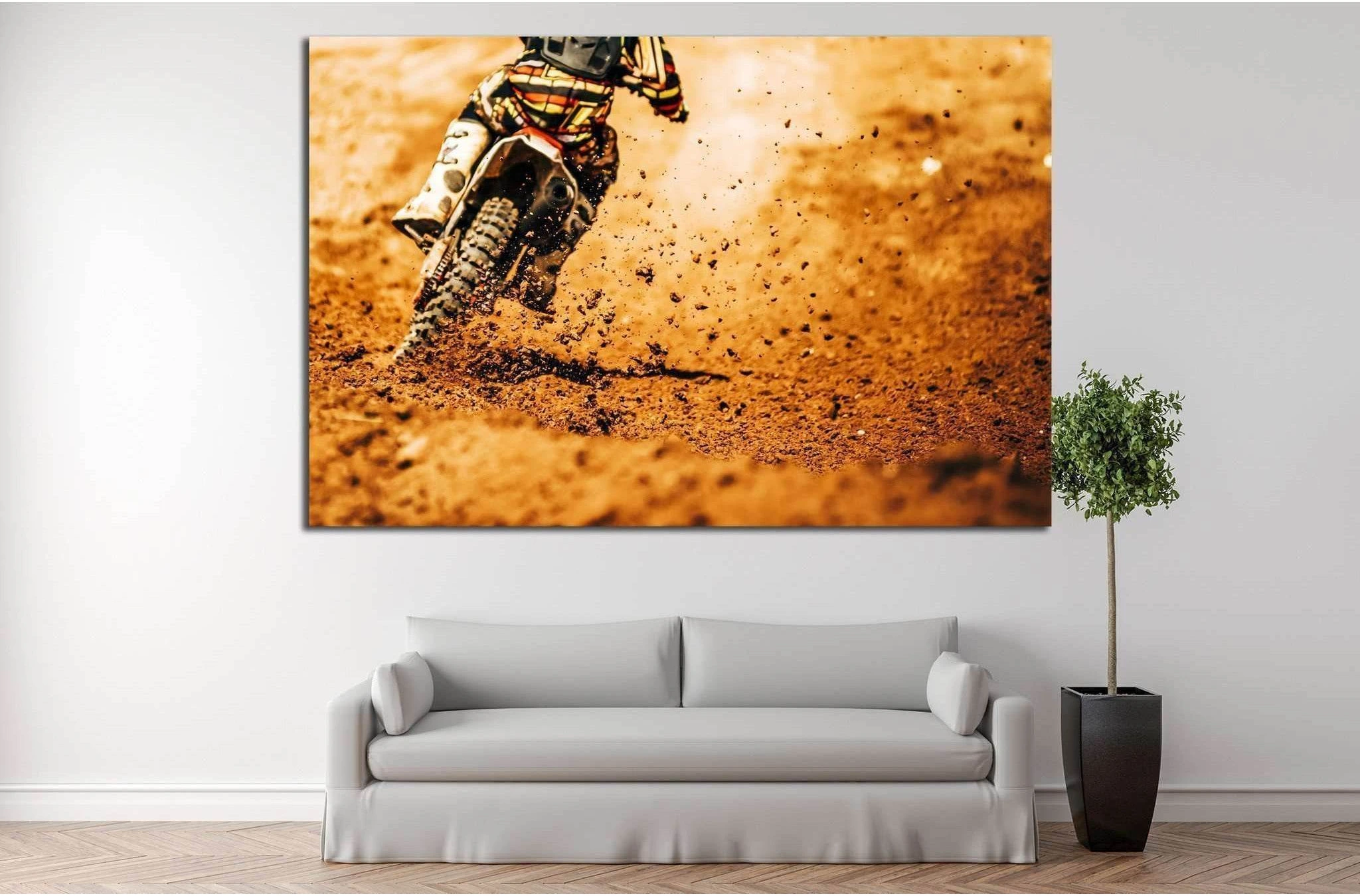 Dirt Bike №168 Ready to Hang Canvas Print - Zellart Canvas Prints ALL_Products, wd-168