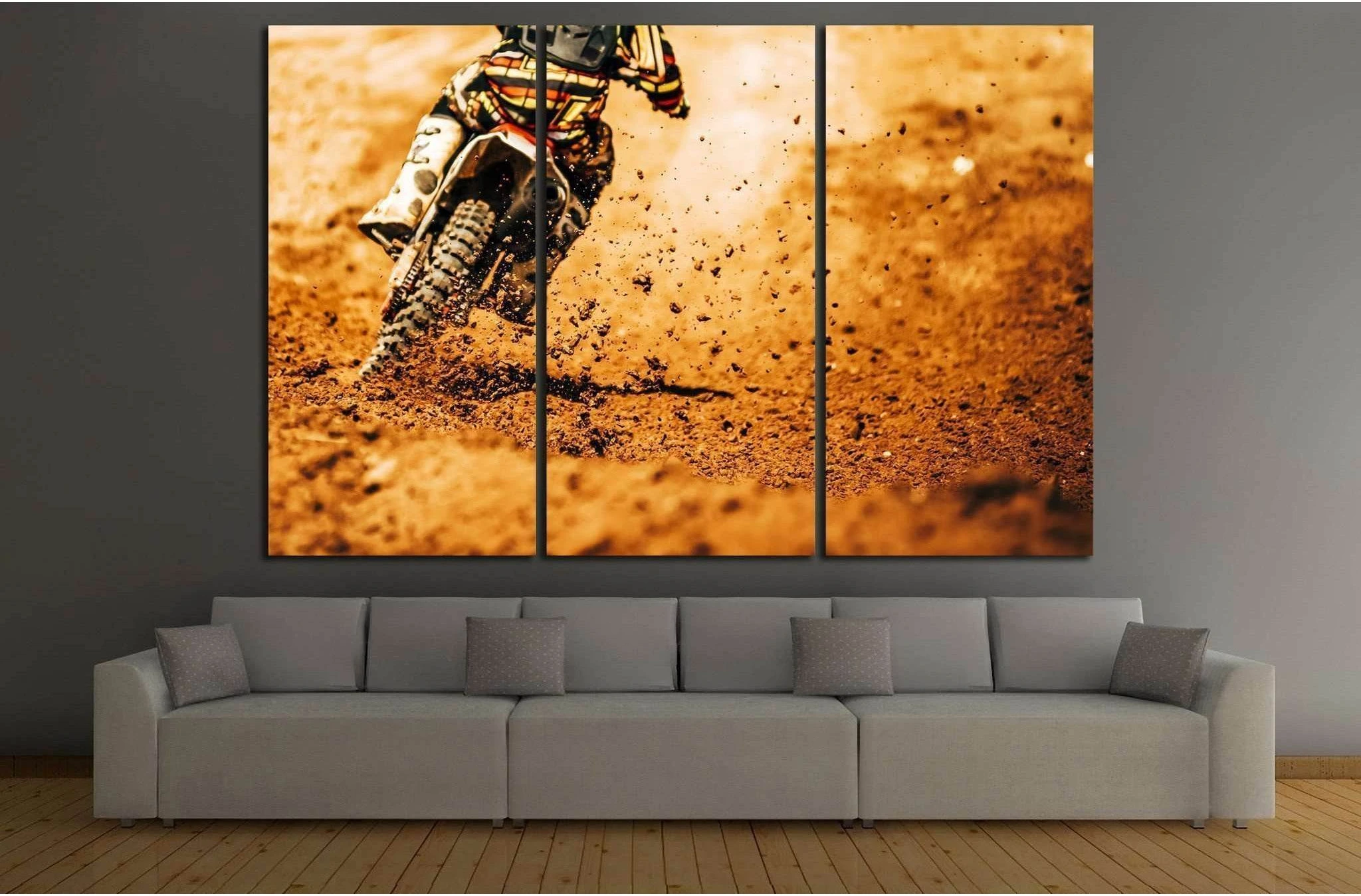 Dirt Bike №168 Ready to Hang Canvas Print - Zellart Canvas Prints ALL_Products, wd-168