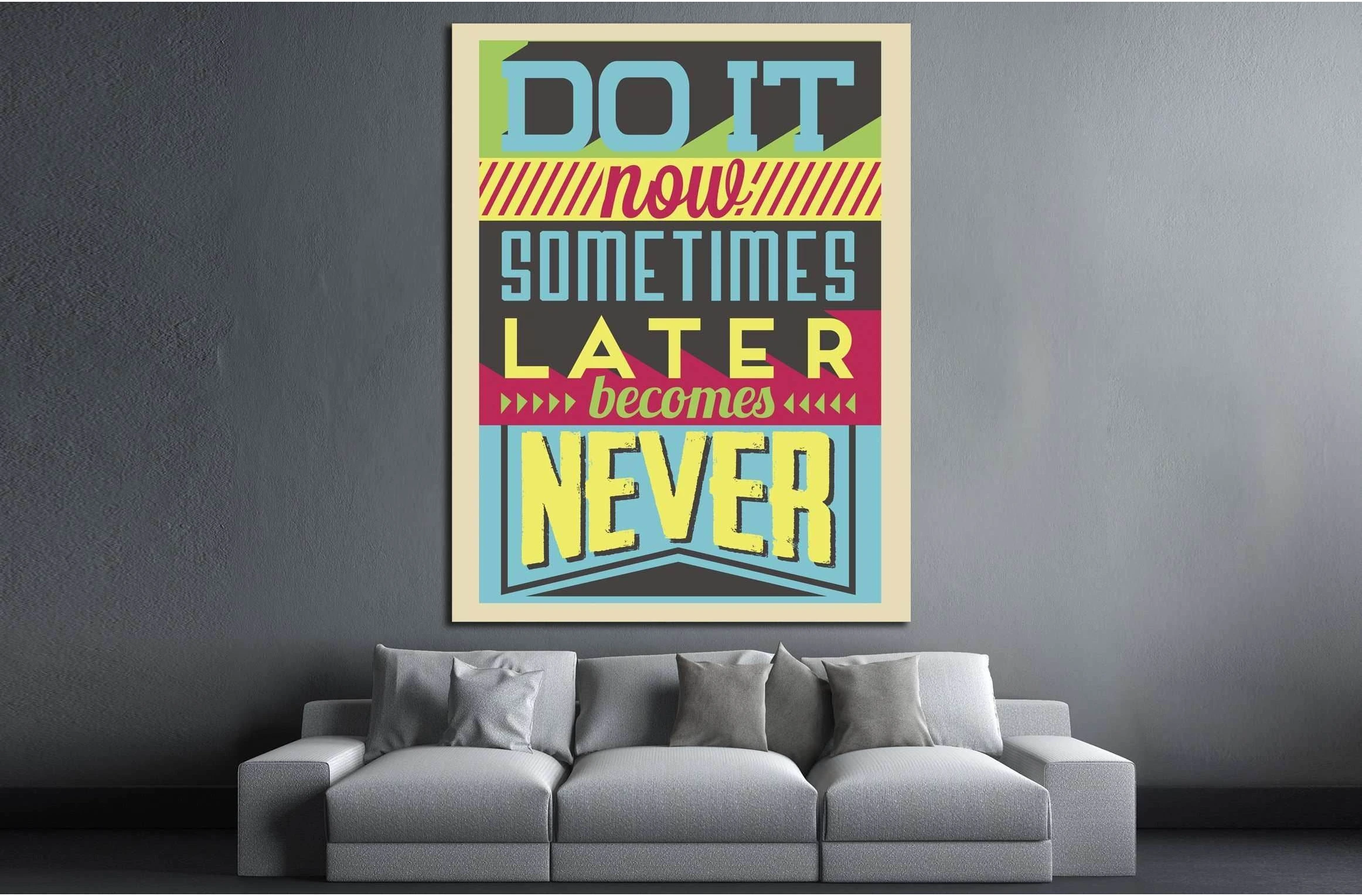 do it now №4539 Ready to Hang Canvas Print - Zellart Canvas Prints ALL_Products, s-4539