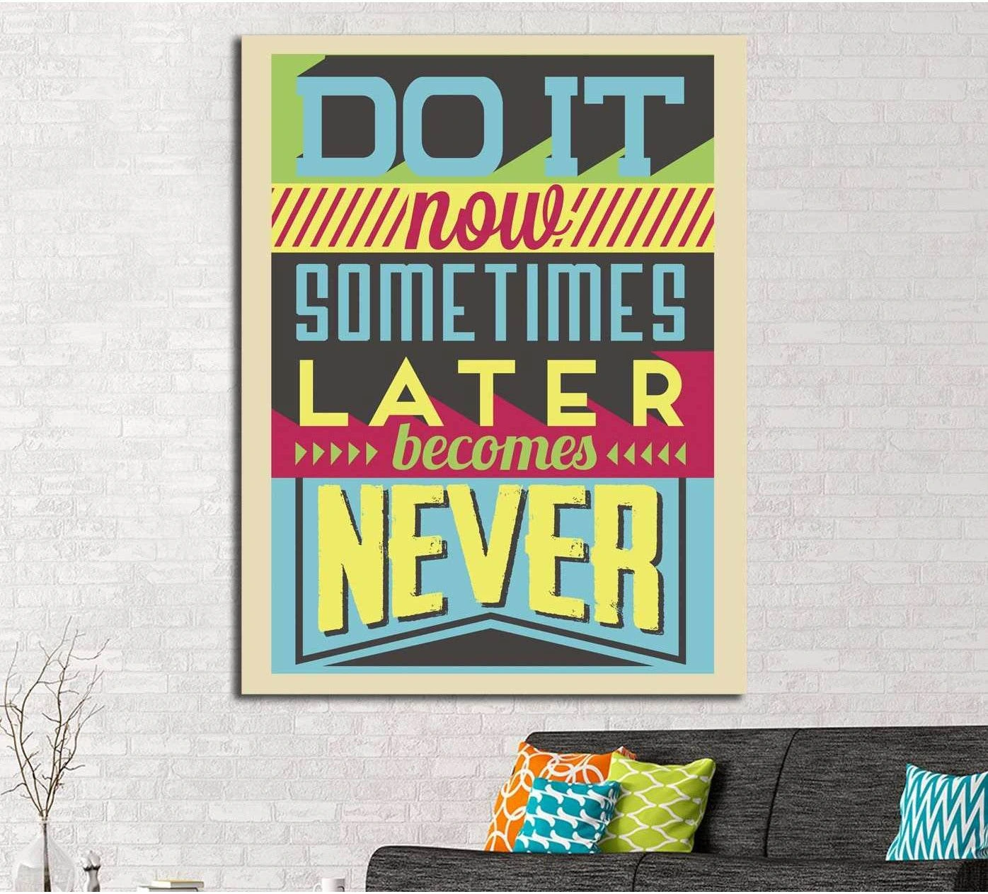 do it now №4539 Ready to Hang Canvas Print - Zellart Canvas Prints ALL_Products, s-4539