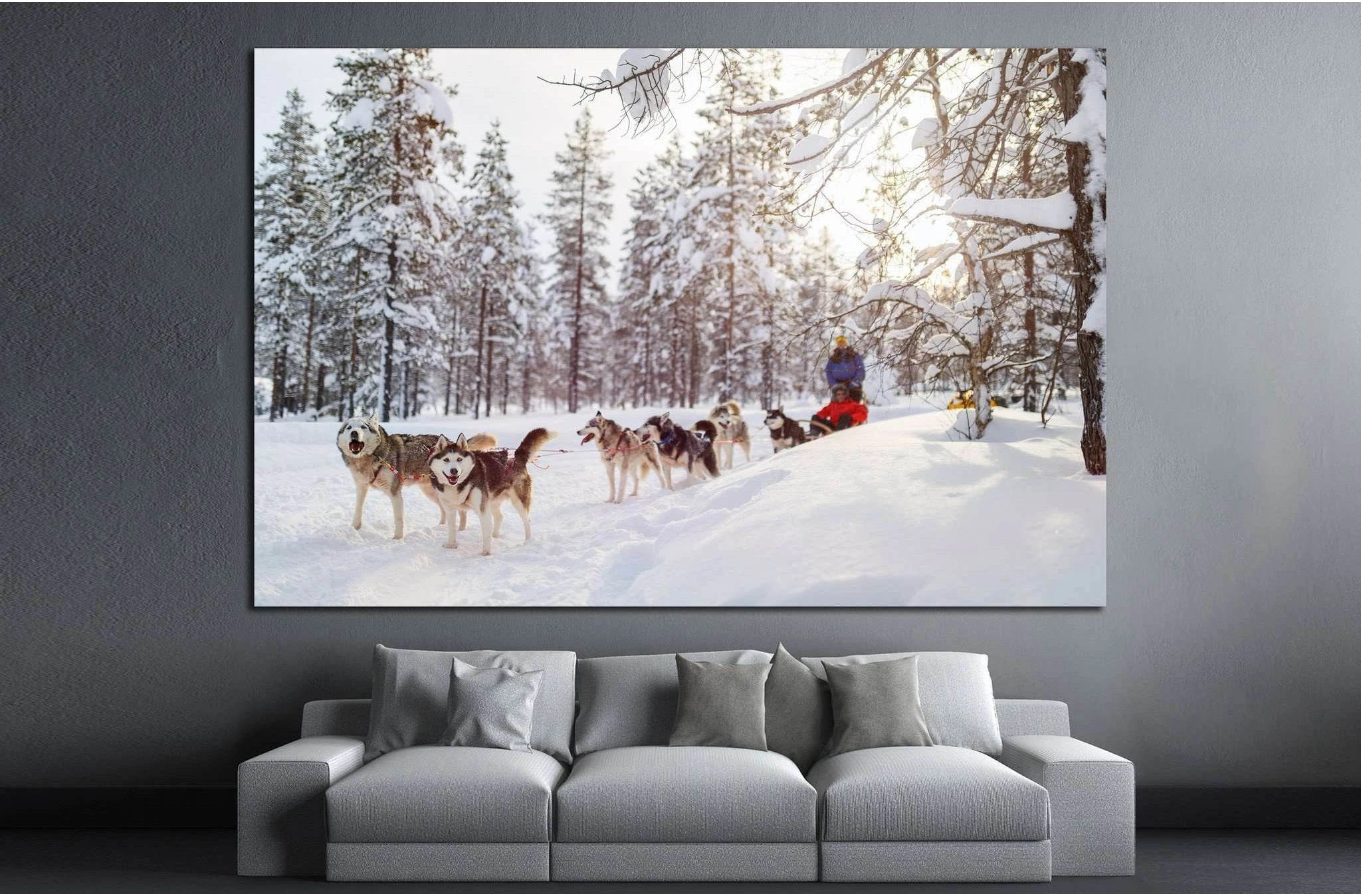 Dog team №5 Ready to Hang Canvas Print - Zellart Canvas Prints ALL_Products, s-5