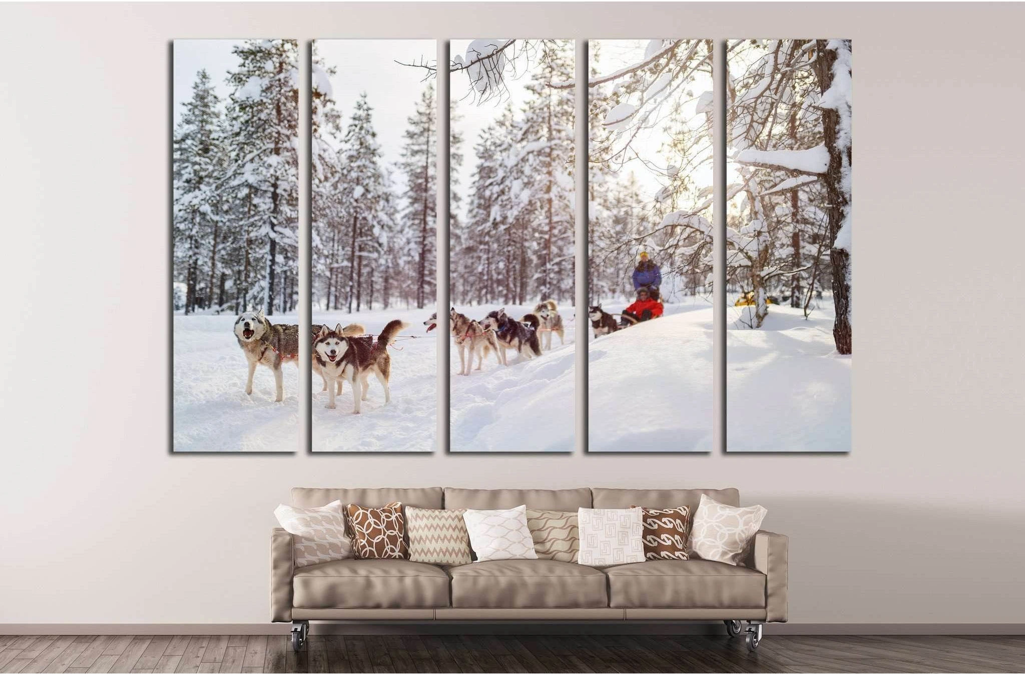 Dog team №5 Ready to Hang Canvas Print - Zellart Canvas Prints ALL_Products, s-5