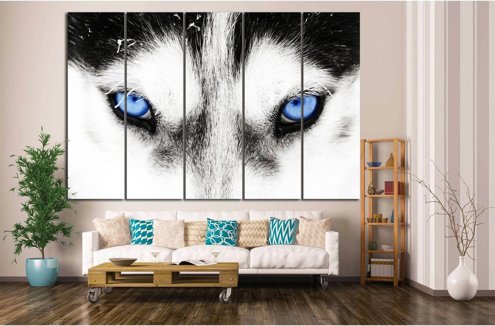 Dogs blue eyes №10 Ready to Hang Canvas Print - Zellart Canvas Prints ALL_Products, s-10