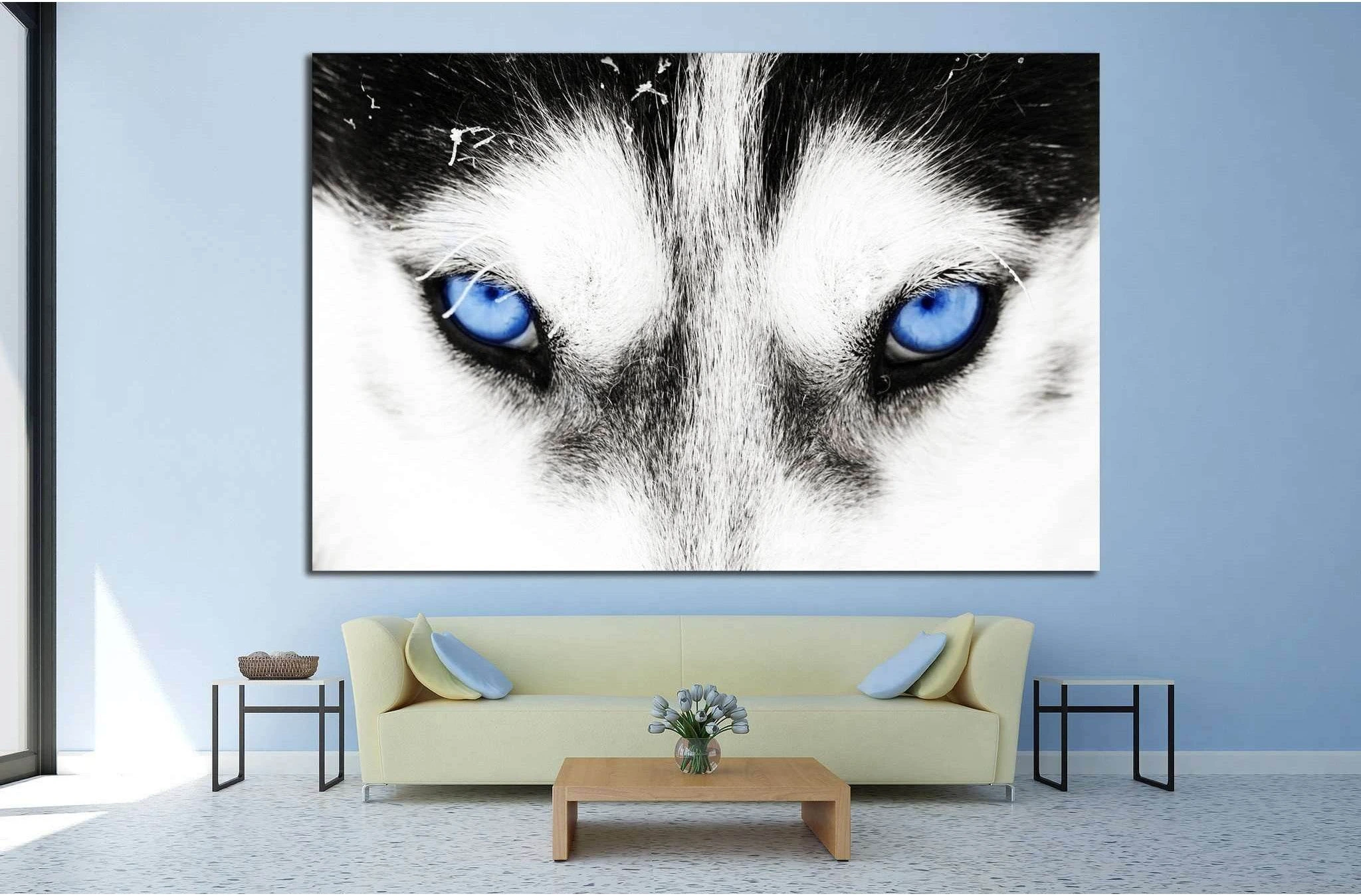 Dogs blue eyes №10 Ready to Hang Canvas Print - Zellart Canvas Prints ALL_Products, s-10