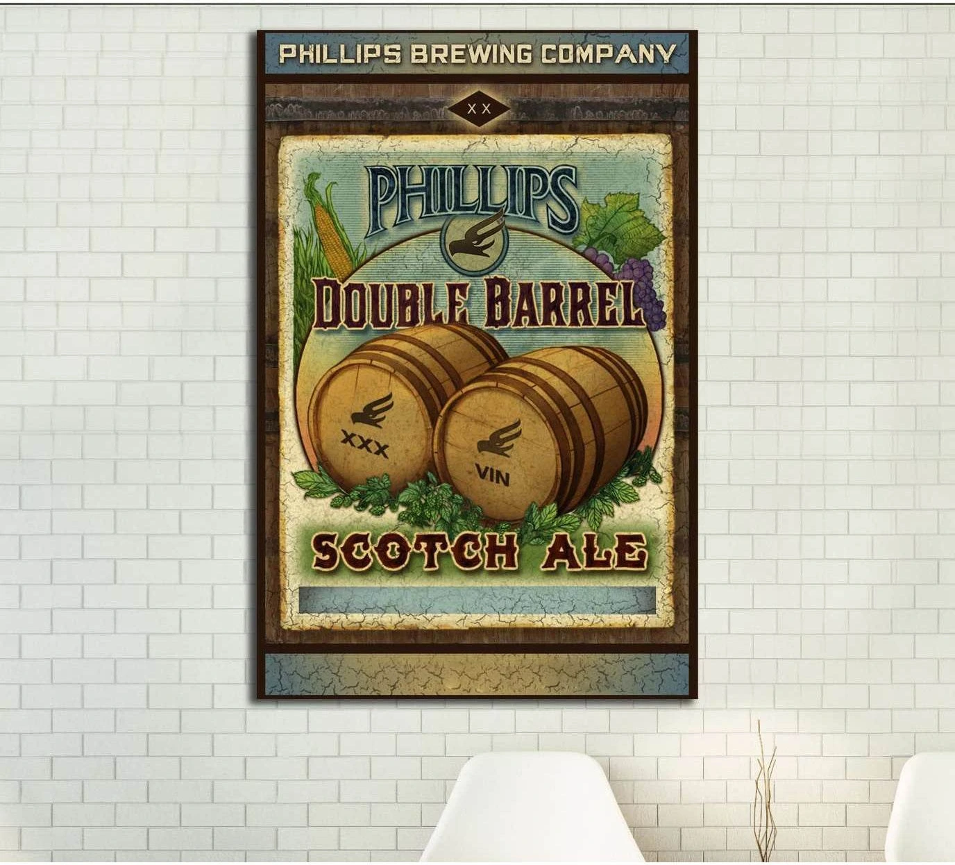 Double Barrel №3455 Ready to Hang Canvas Print - Zellart Canvas Prints ALL_Products, s-3455