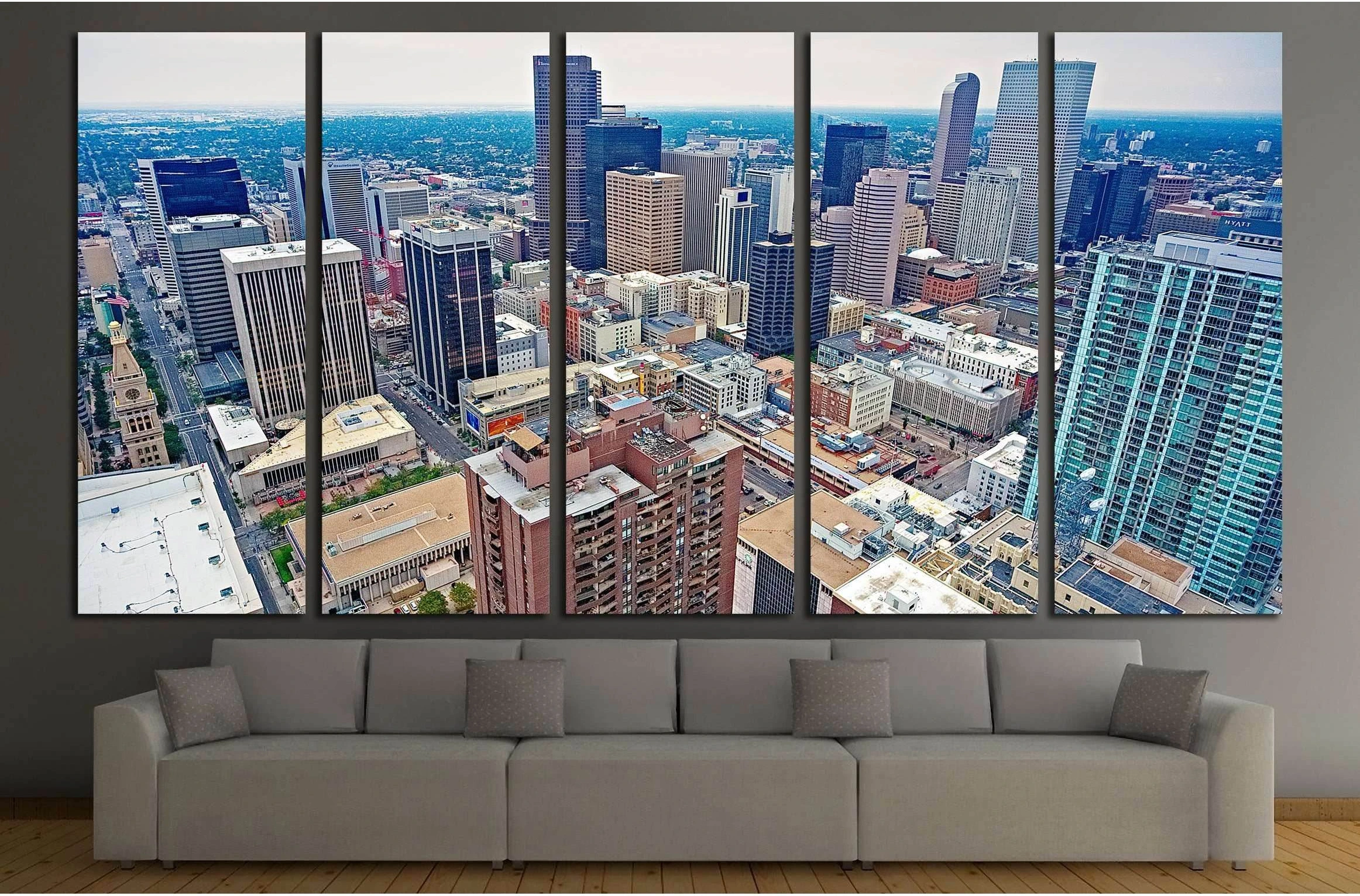 Downtown Denver №1745 Ready to Hang Canvas Print - Zellart Canvas Prints ALL_Products, s-1745