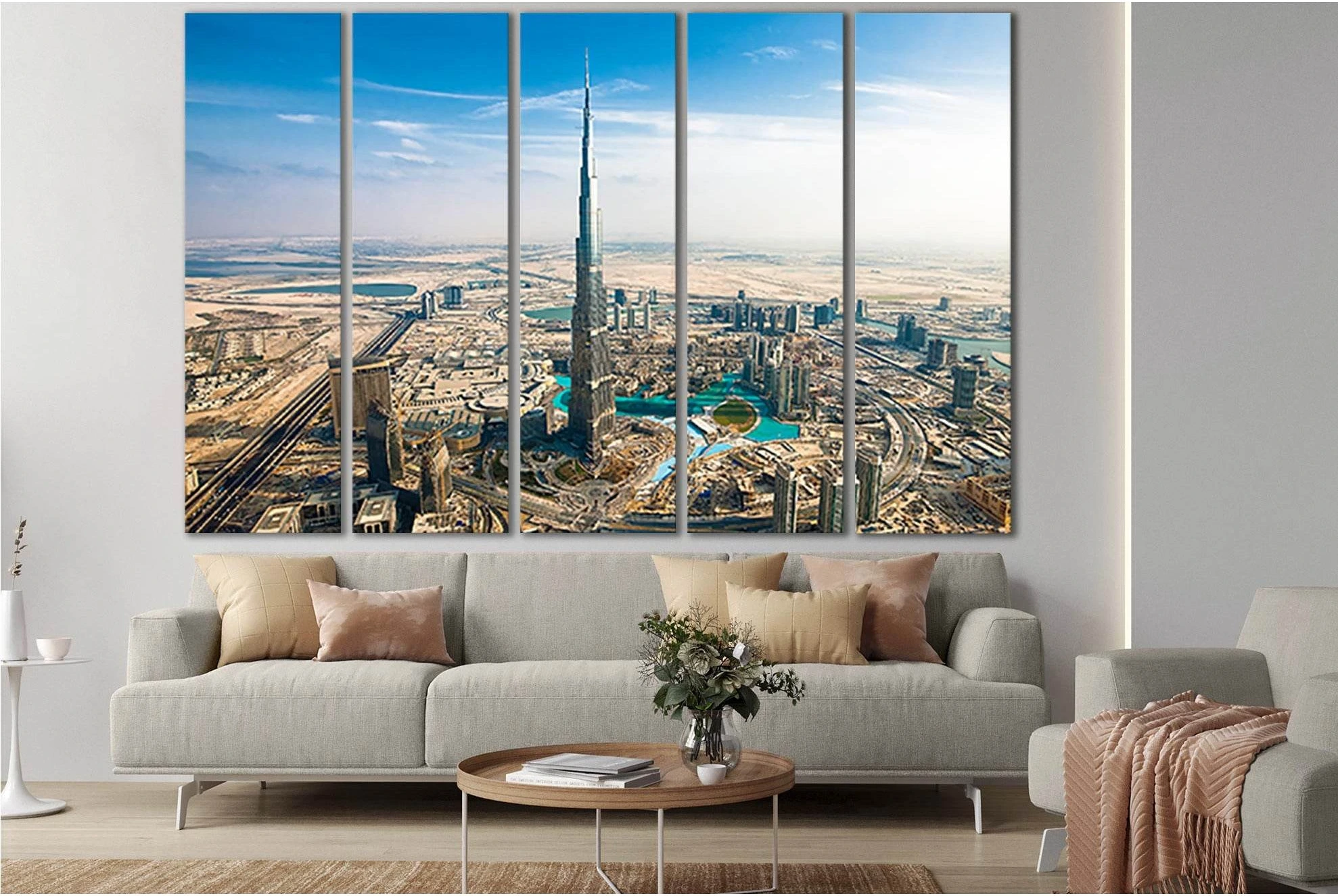 Downtown Dubai №SL1363 Ready to Hang Canvas Print - Zellart Canvas Prints 0new, ALL_Products, Architecture