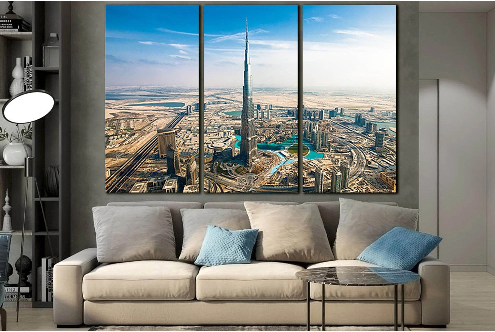 Downtown Dubai №SL1363 Ready to Hang Canvas Print - Zellart Canvas Prints 0new, ALL_Products, Architecture