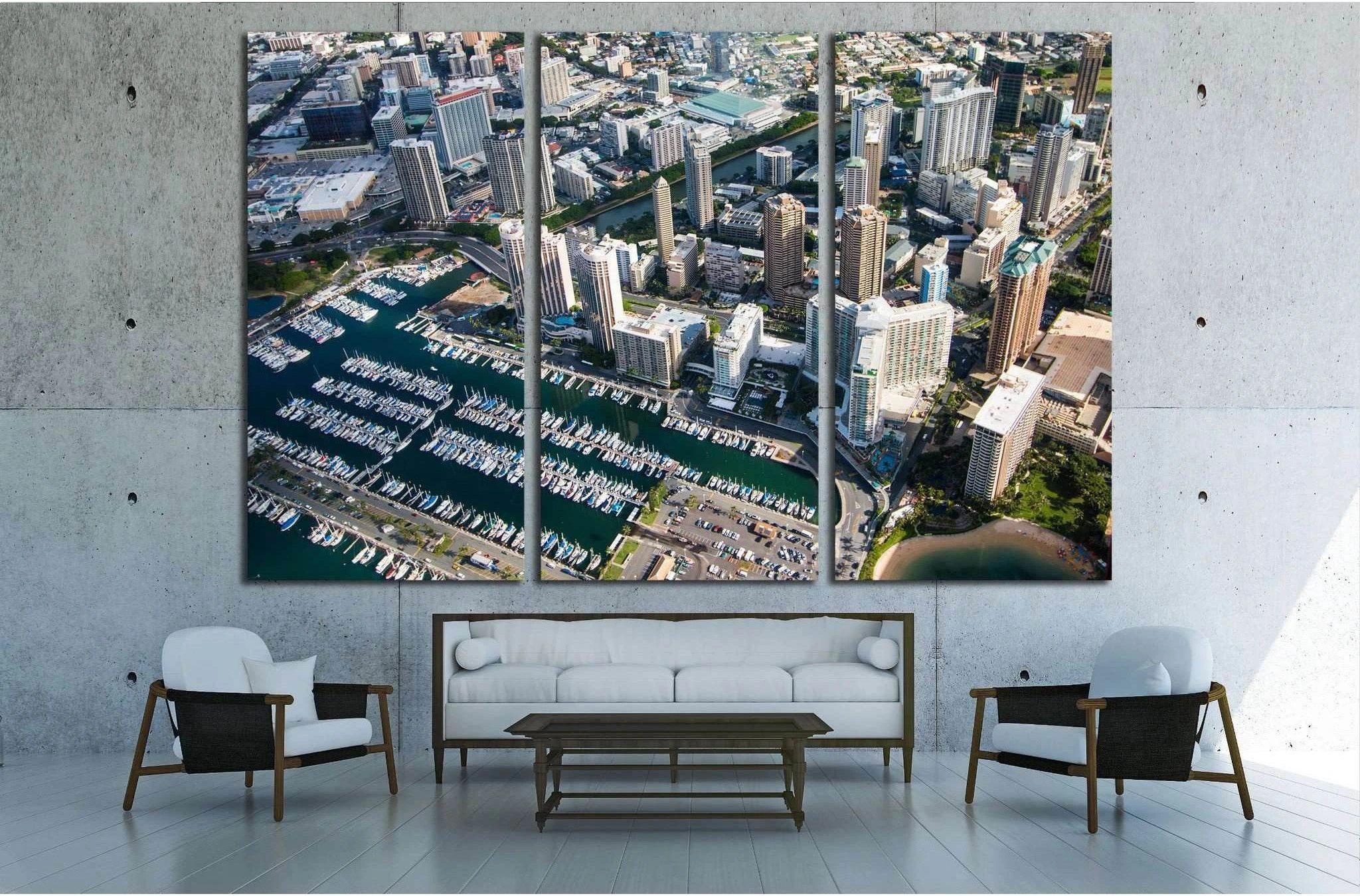 Downtown Honolulu №1718 Ready to Hang Canvas Print - Zellart Canvas Prints ALL_Products, s-1718