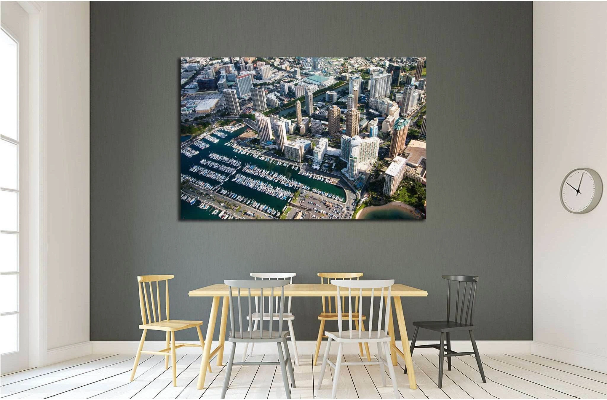 Downtown Honolulu №1718 Ready to Hang Canvas Print - Zellart Canvas Prints ALL_Products, s-1718