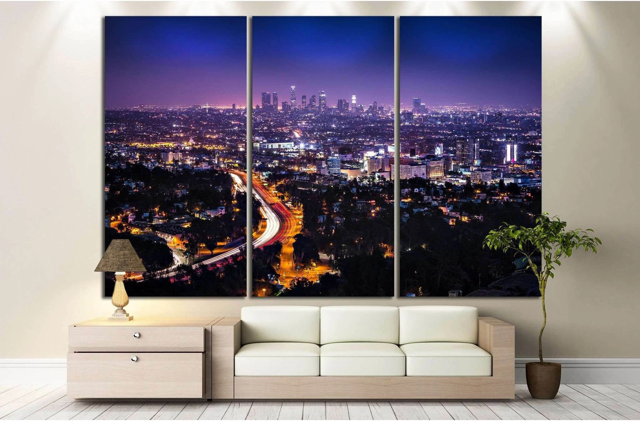 Downtown Los Angeles №884 Ready to Hang Canvas Print - Zellart Canvas Prints ALL_Products, s-884