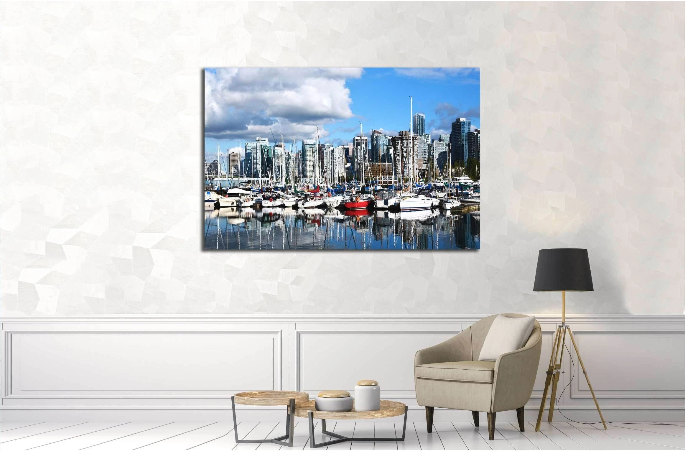 Downtown of the beautiful city №2712 Ready to Hang Canvas Print - Zellart Canvas Prints ALL_Products, s-2712